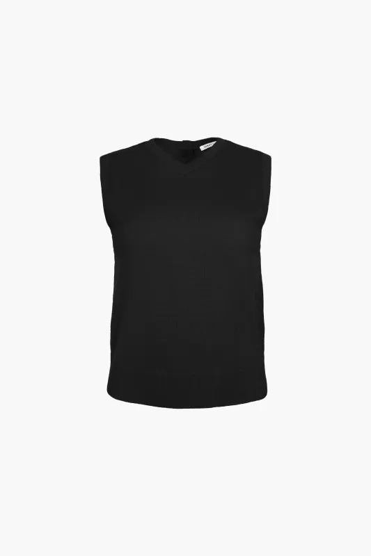 MELTY VEST IN BLACK sold by Sandy Liang