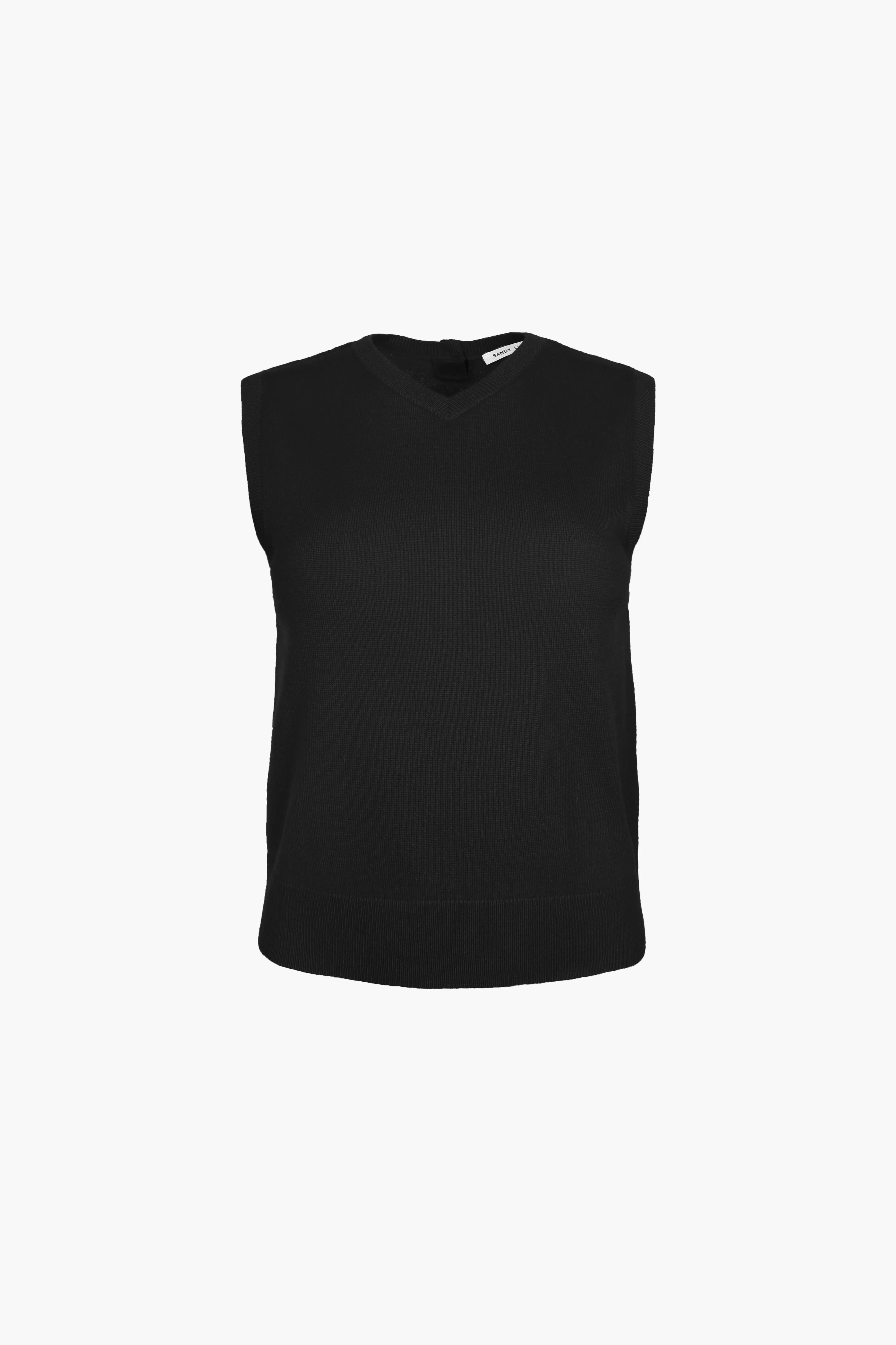MELTY VEST IN BLACK sold by Sandy Liang