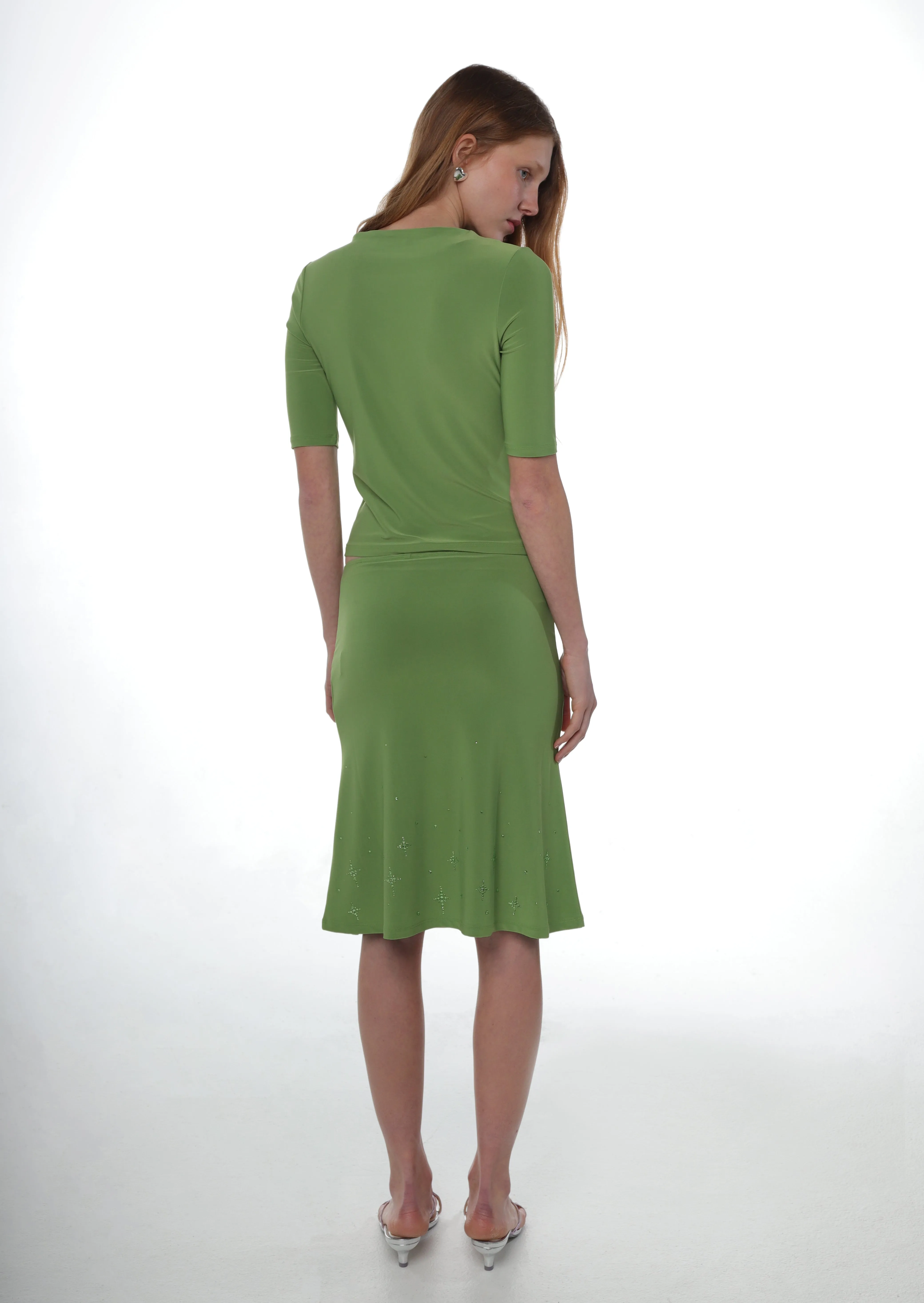 EMOLGA SKIRT IN LIME sold by Sandy Liang product image thumbnail 3