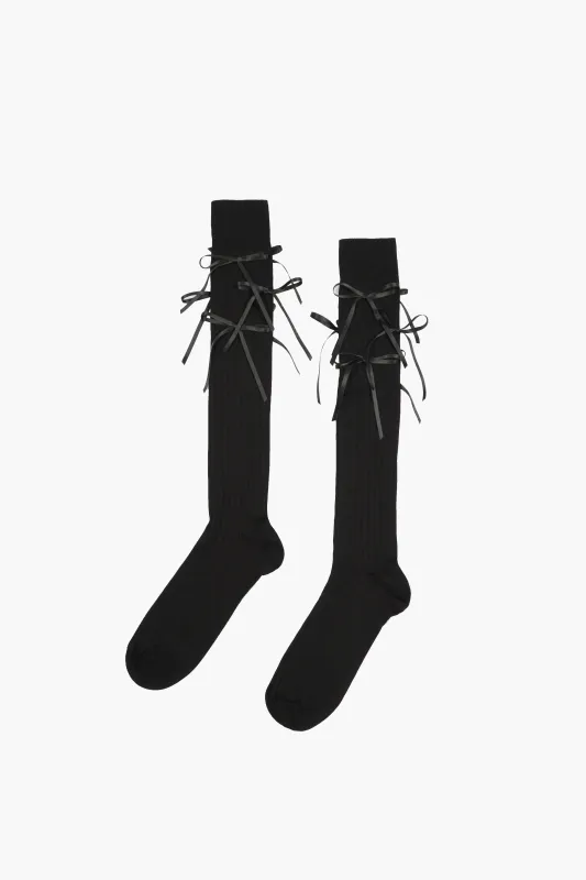 TRE SOCK IN BLACK sold by Sandy Liang