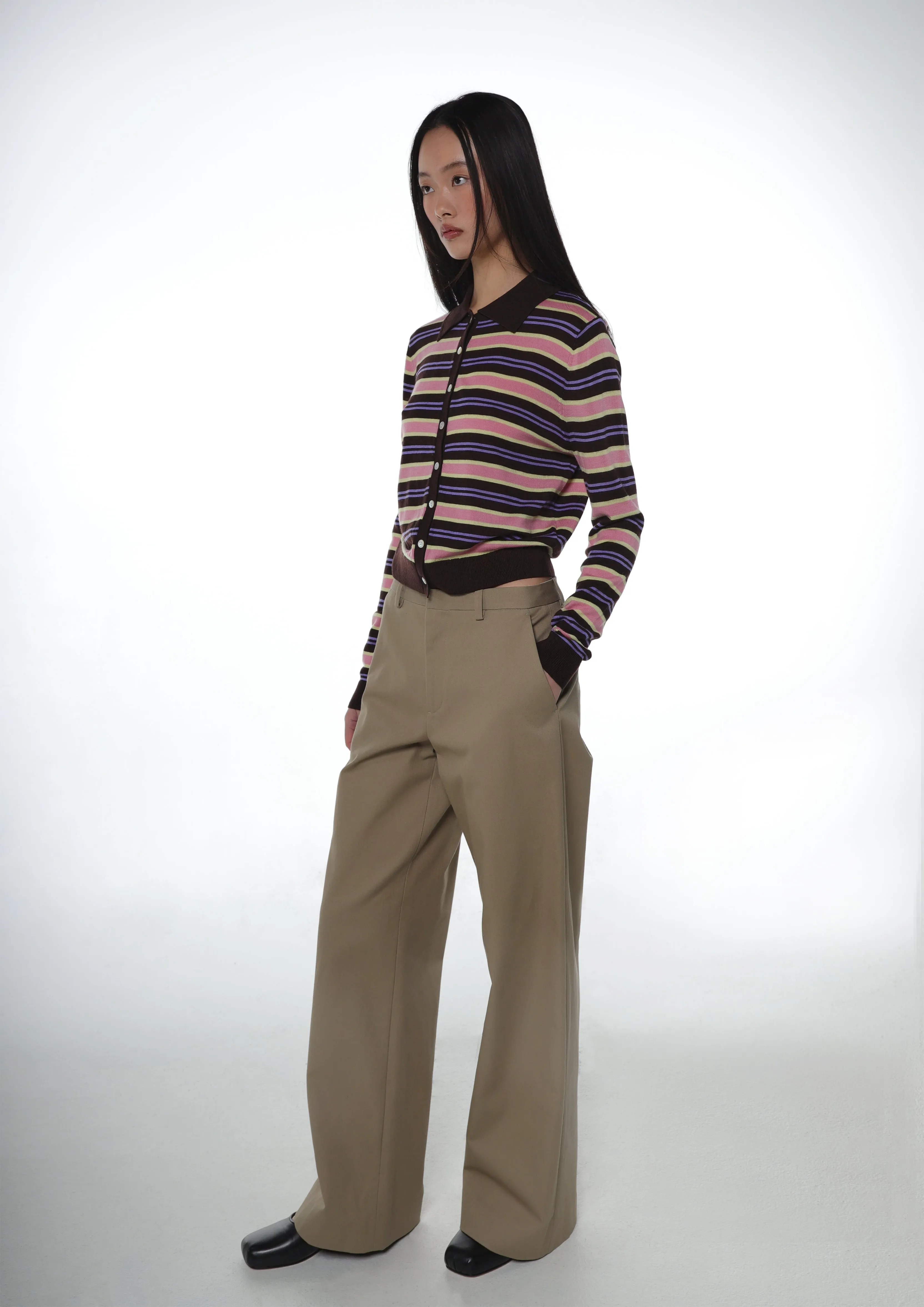GLASS PANT IN KHAKI sold by Sandy Liang product image thumbnail 2