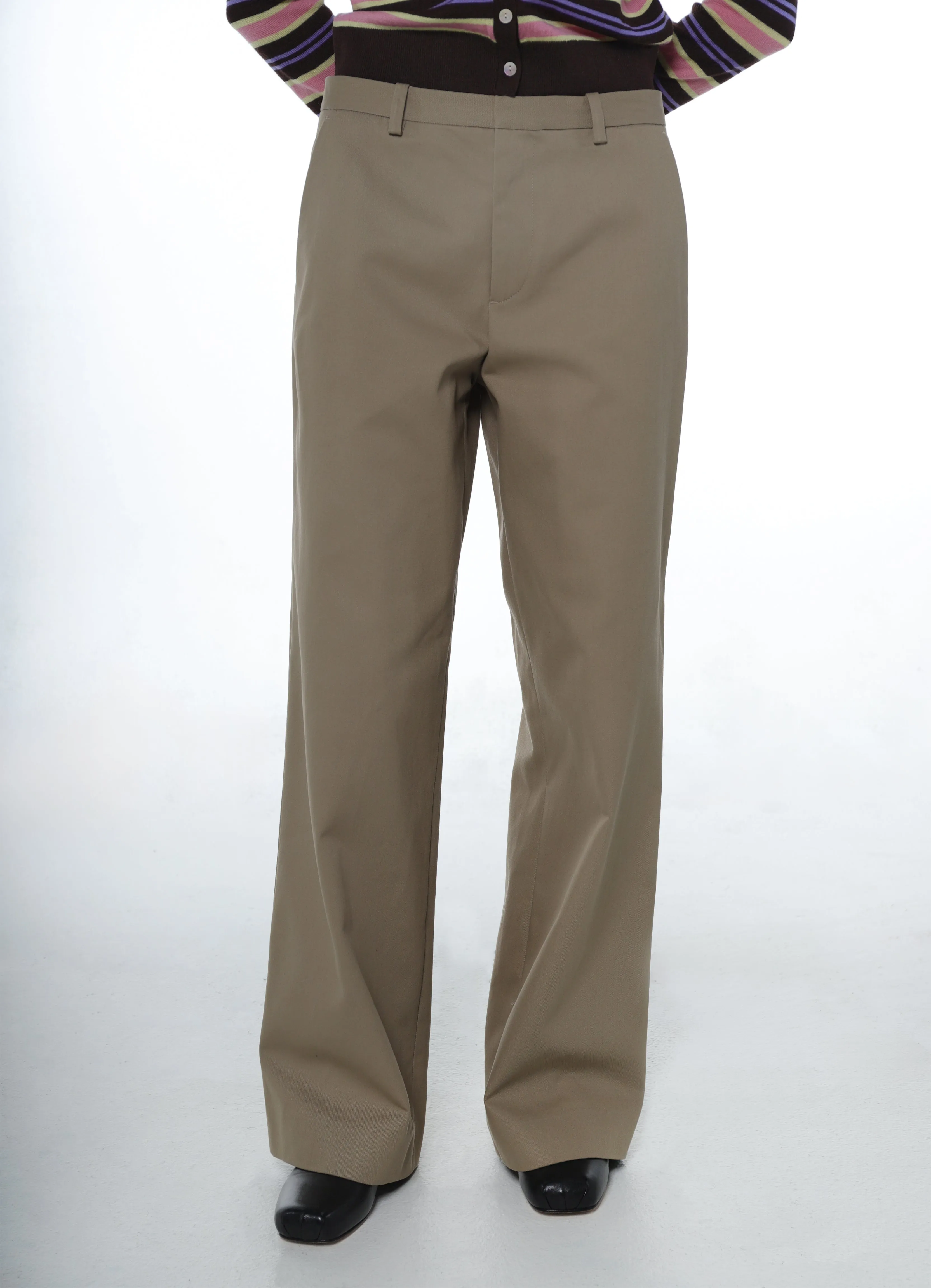 GLASS PANT IN KHAKI sold by Sandy Liang product image thumbnail 4