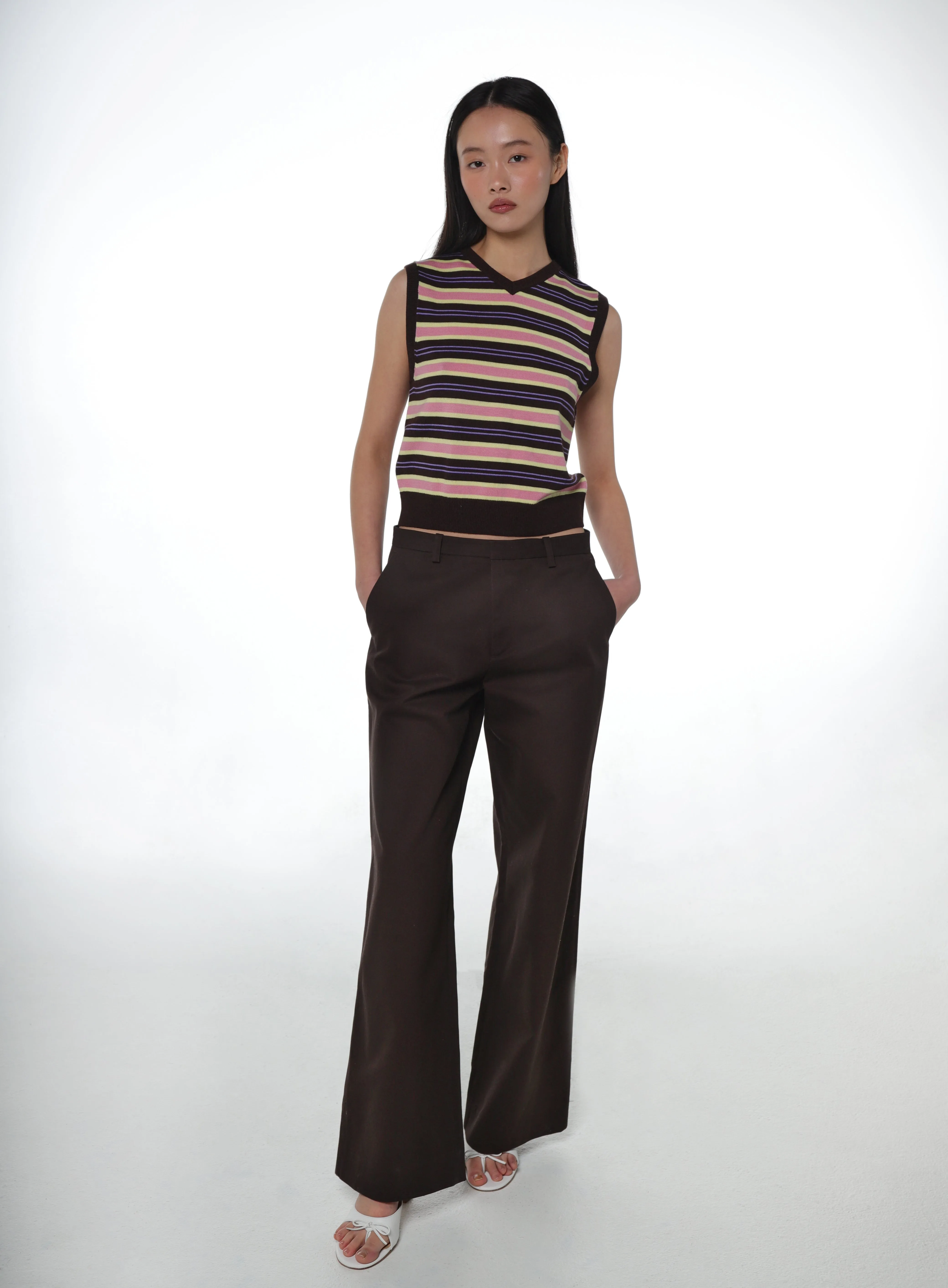 GLASS PANT IN BROWN sold by Sandy Liang product image thumbnail 3