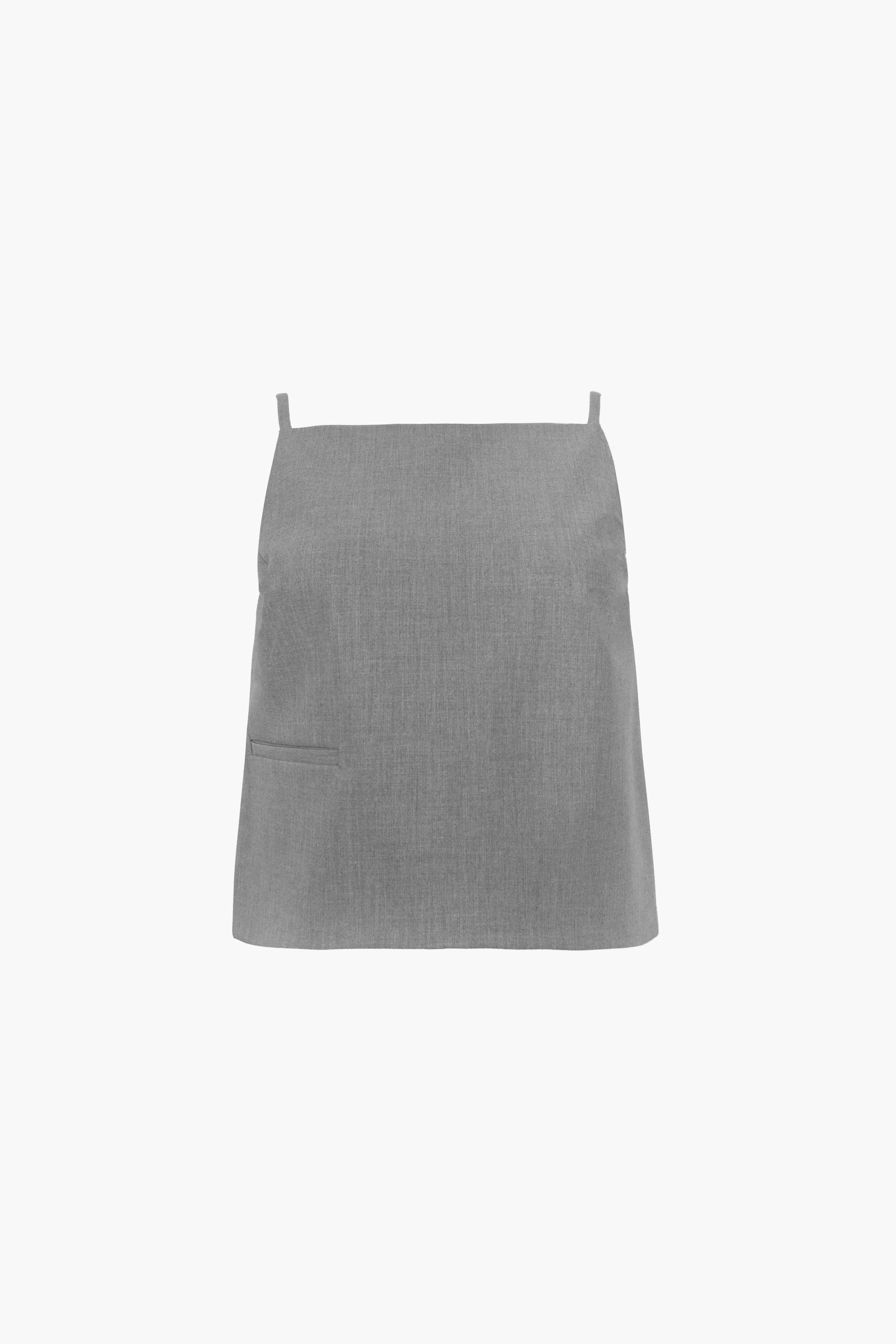 CECILIA TOP IN LIGHT GREY sold by Sandy Liang