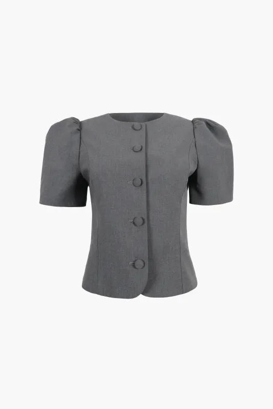 BONNY JACKET IN GREY sold by Sandy Liang