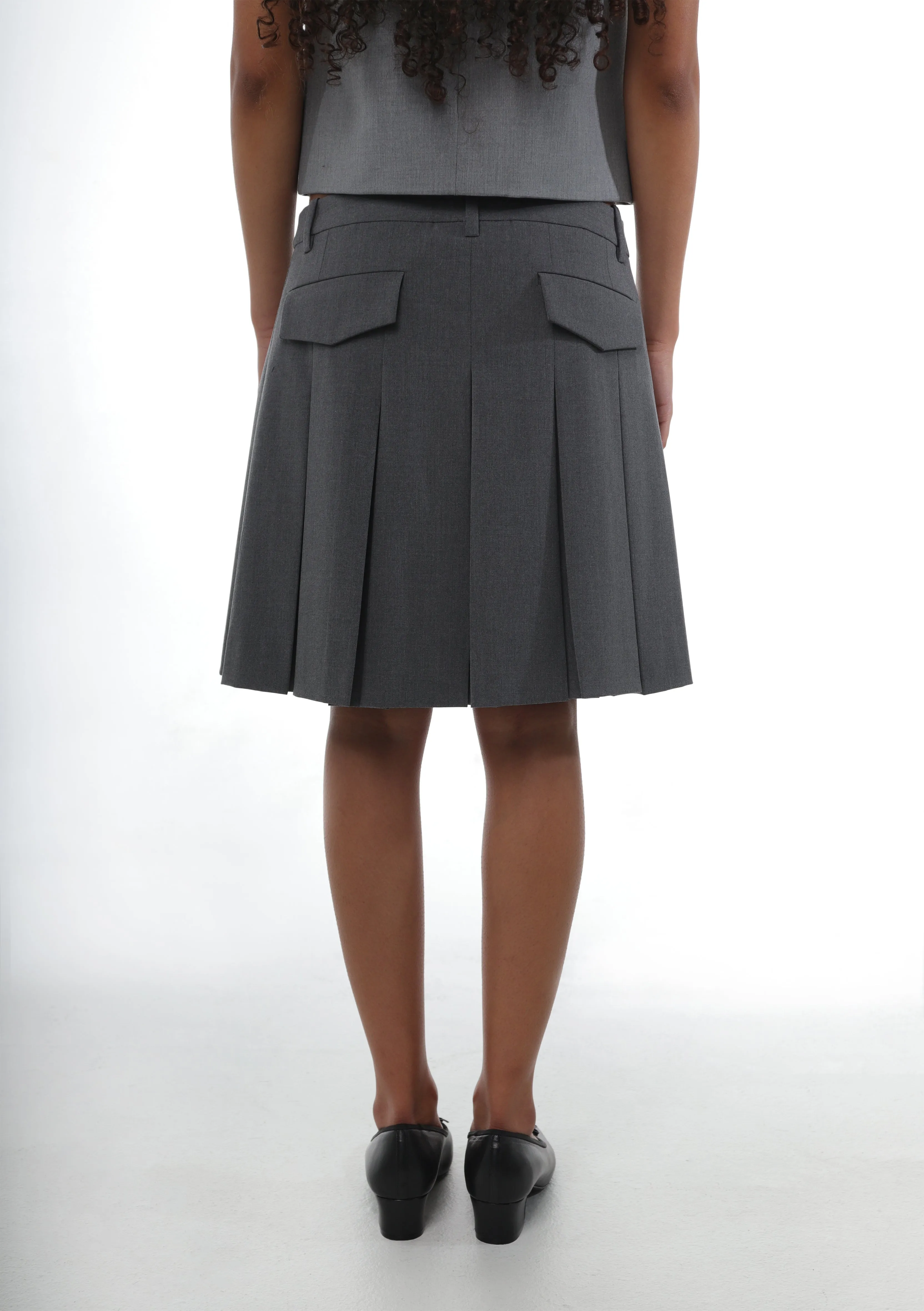 WREN SKIRT IN GREY sold by Sandy Liang product image thumbnail 3