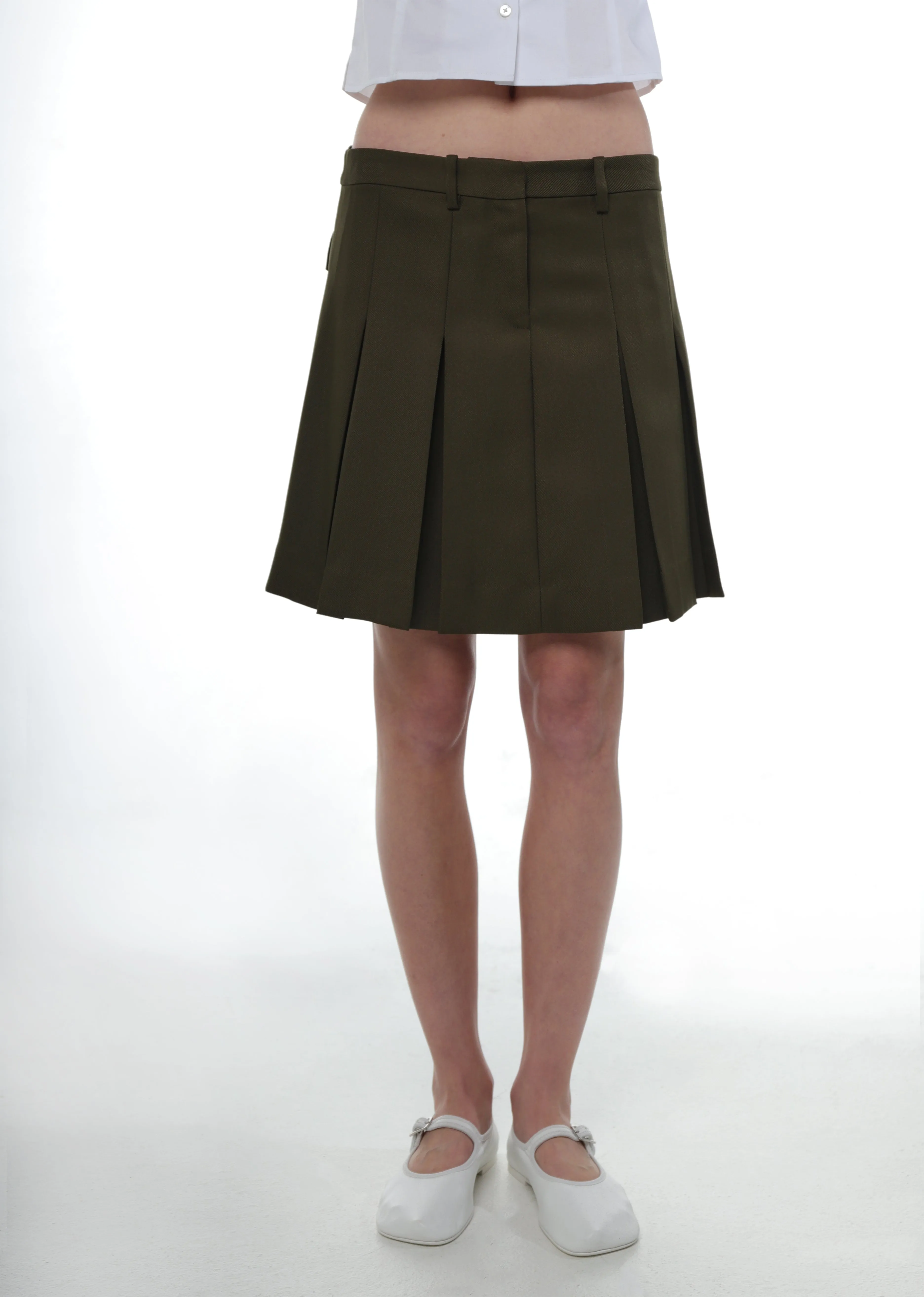 WREN SKIRT IN OLIVE sold by Sandy Liang product image thumbnail 2