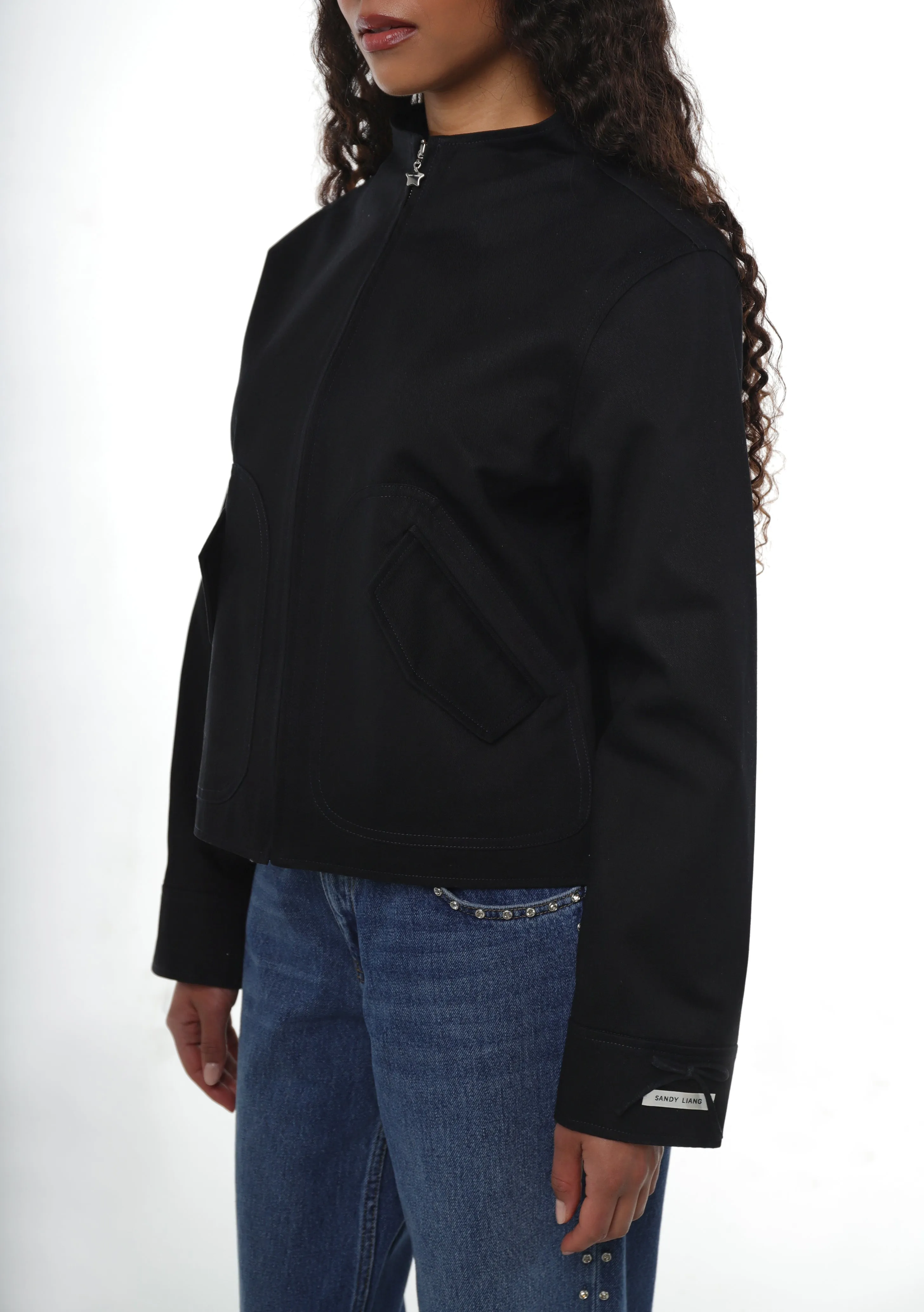 MIKU JACKET IN BLACK sold by Sandy Liang product image thumbnail 5