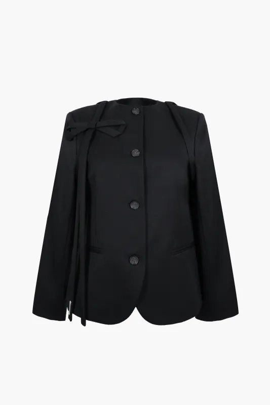 KALLO JACKET IN BLACK sold by Sandy Liang