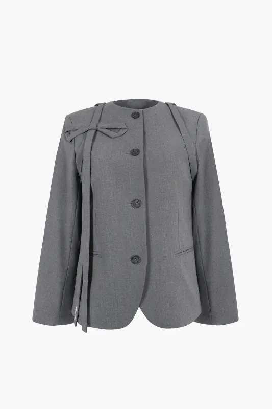 KALLO JACKET IN GREY sold by Sandy Liang