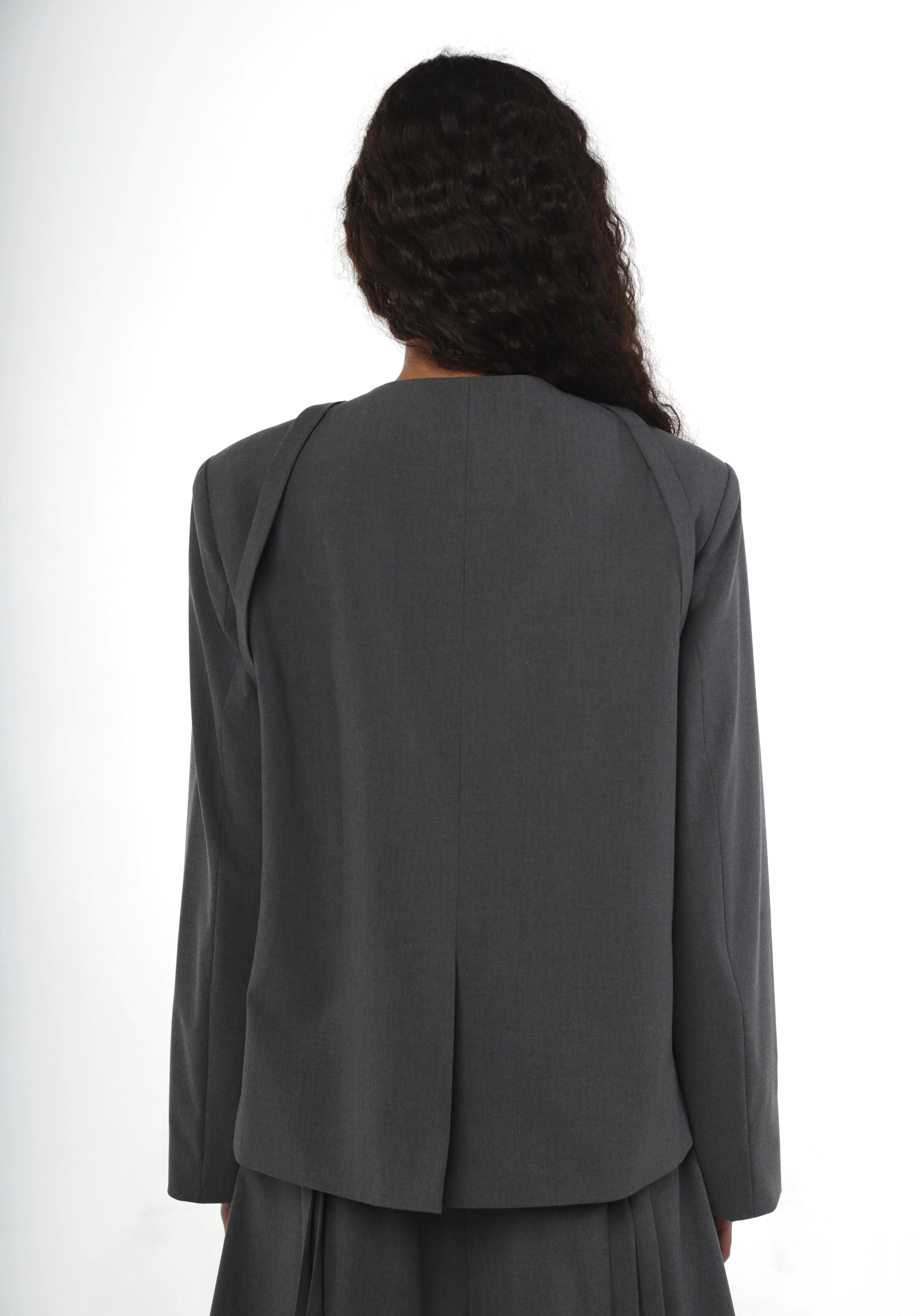 KALLO JACKET IN GREY sold by Sandy Liang product image thumbnail 4