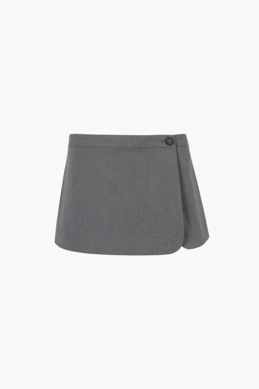 MUNCHIE SKORT IN GREY made by Sandy Liang