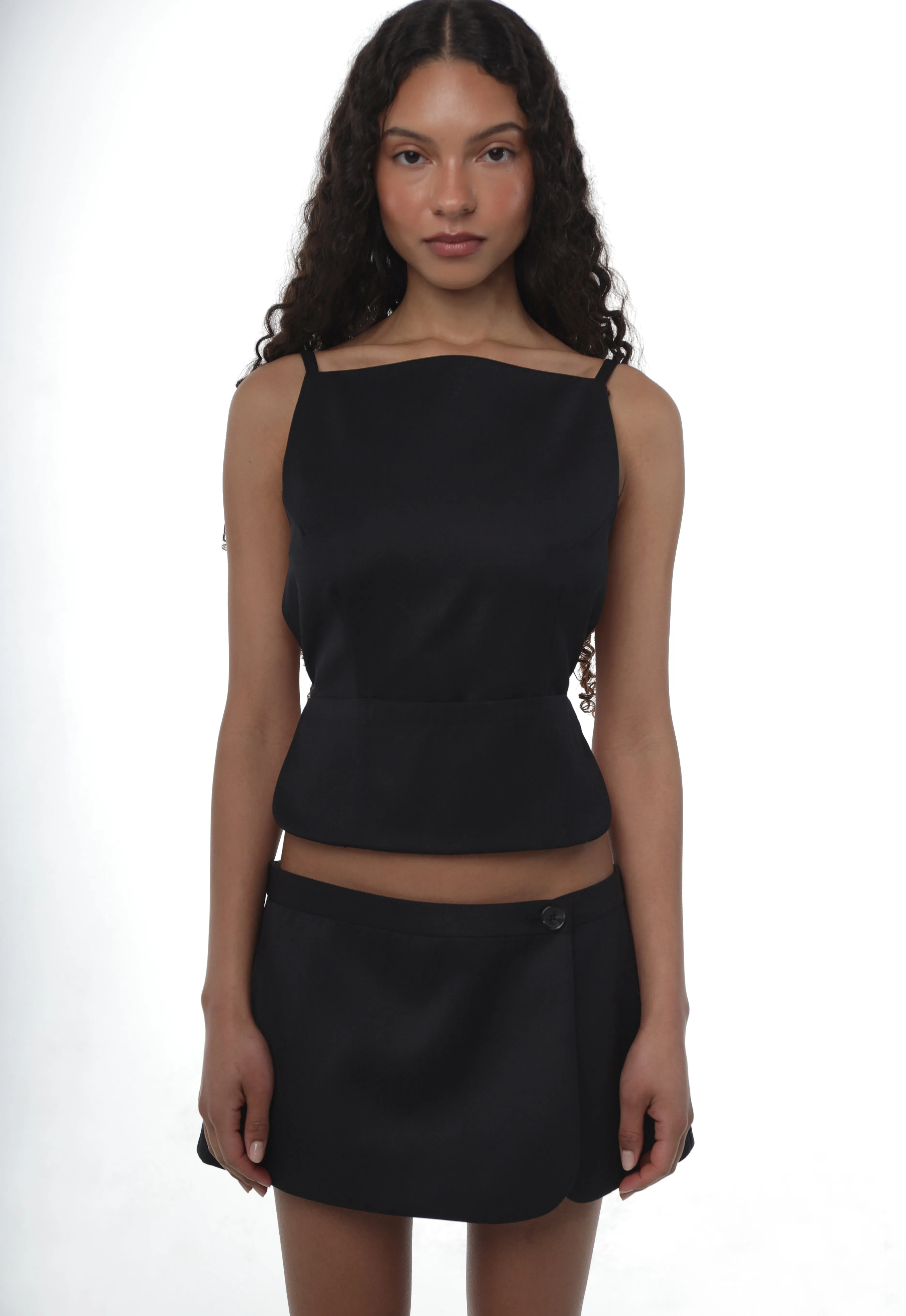 BRANDO TOP IN BLACK sold by Sandy Liang product image thumbnail 2