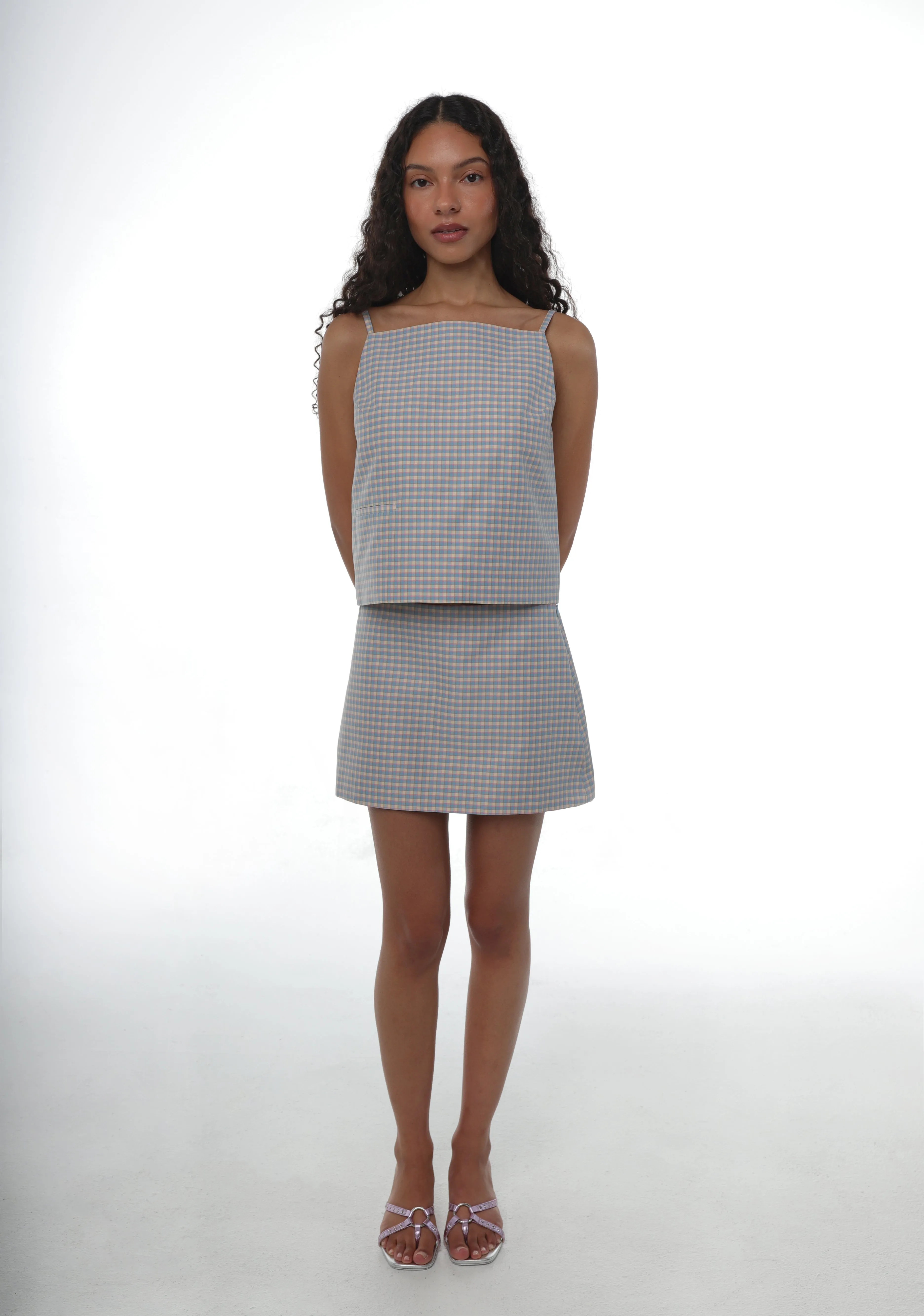 JUICE SKIRT IN PICNIC GINGHAM sold by Sandy Liang product image thumbnail 2