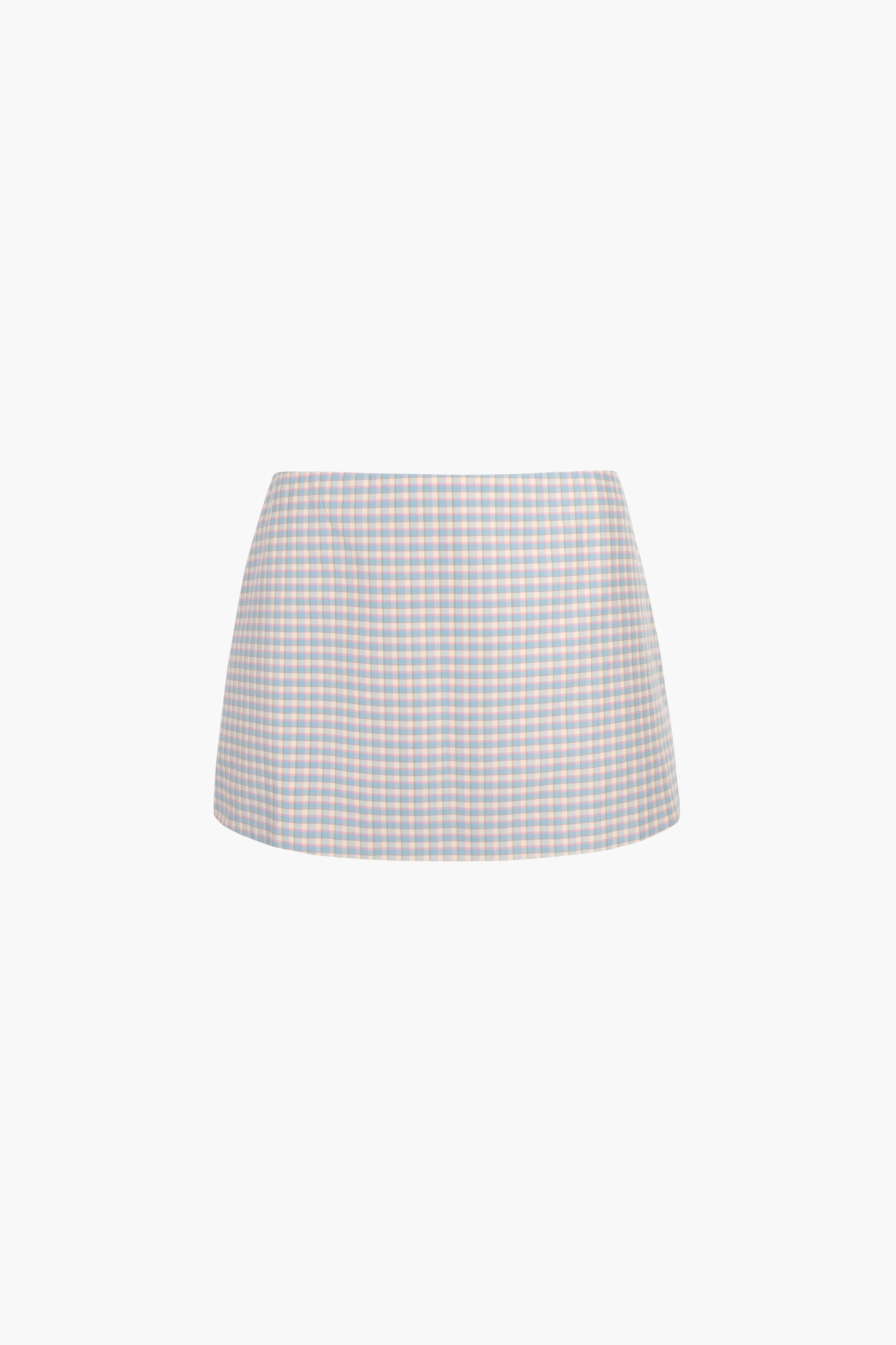 JUICE SKIRT IN PICNIC GINGHAM sold by Sandy Liang