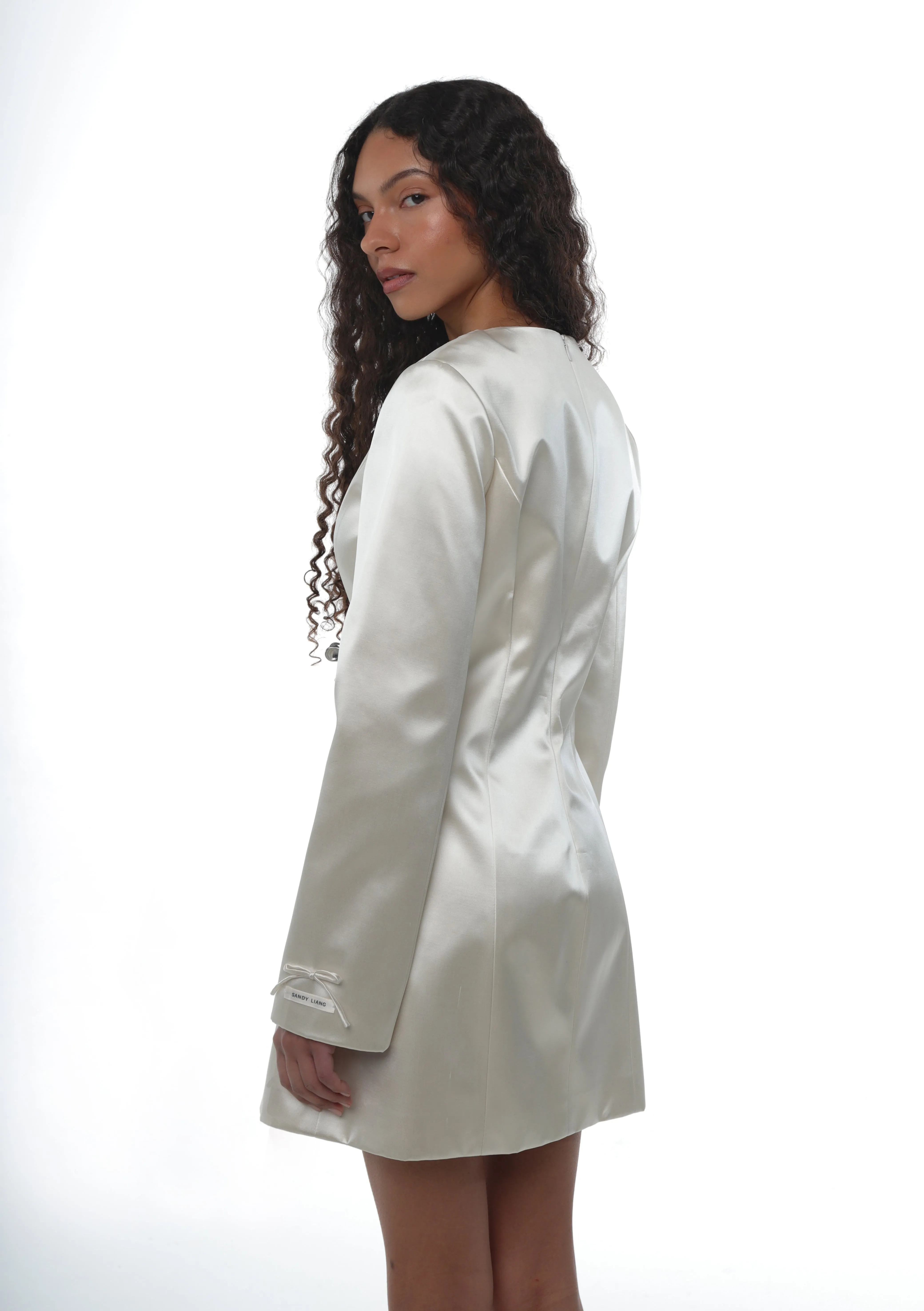 SWAN DRESS IN CHAMPAGNE sold by Sandy Liang product image thumbnail 4