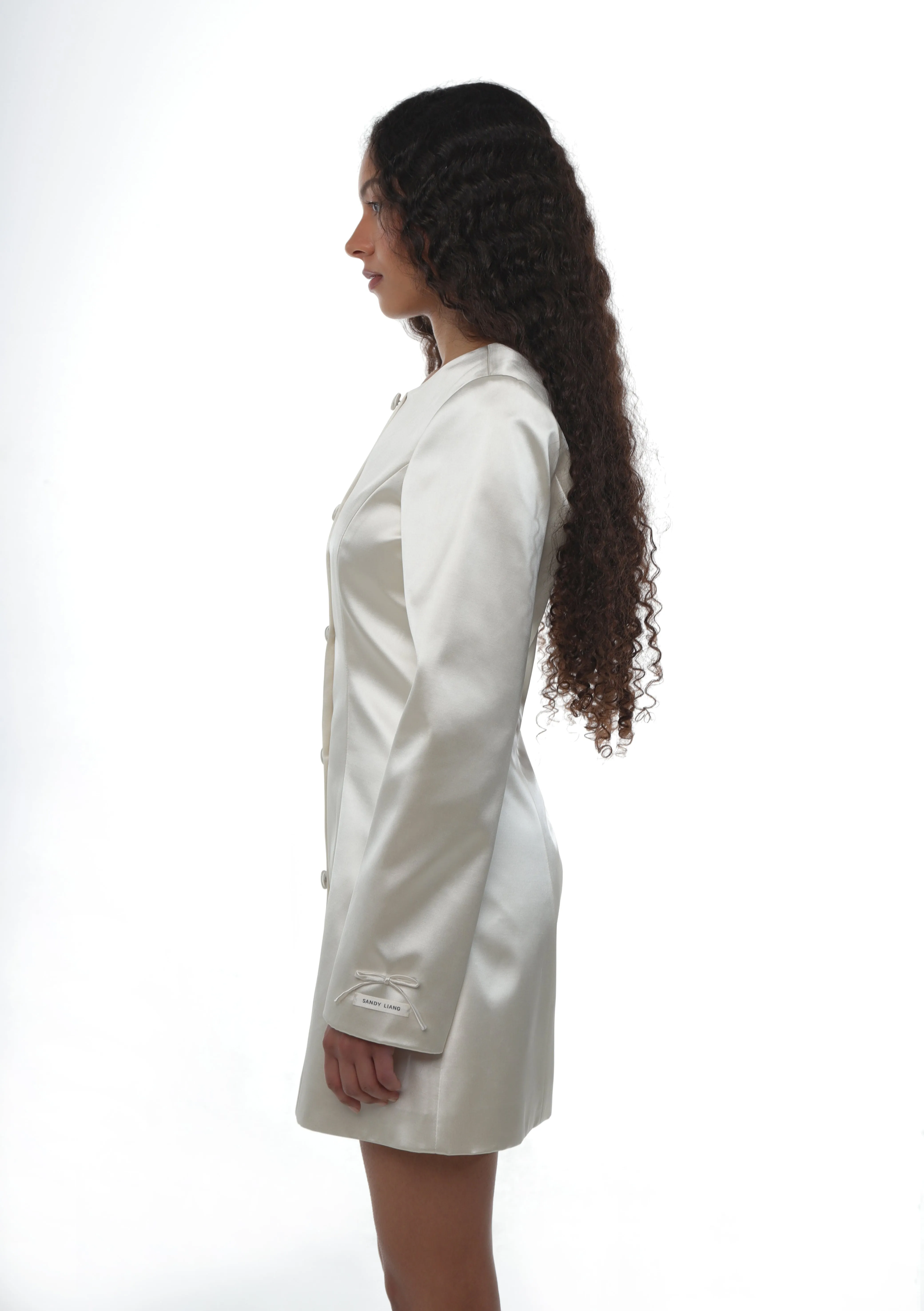 SWAN DRESS IN CHAMPAGNE sold by Sandy Liang product image thumbnail 3