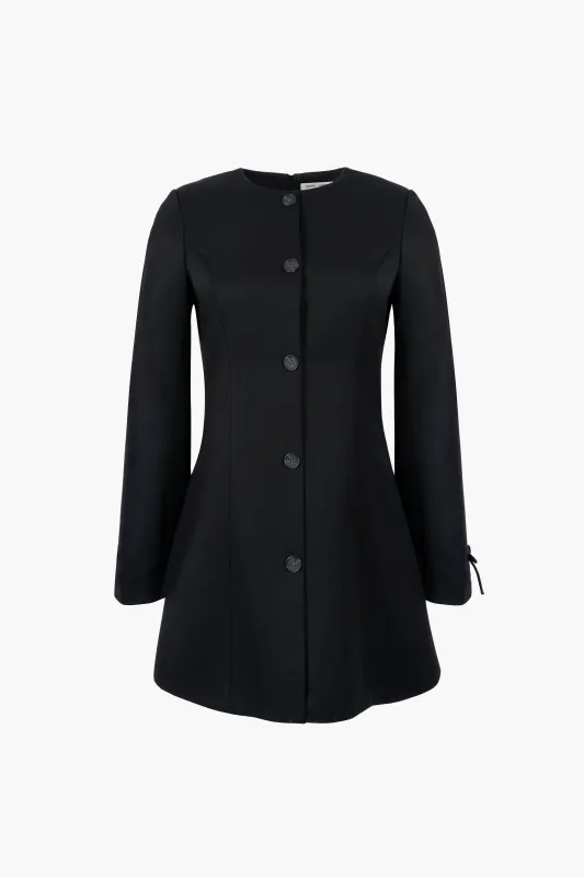 SWAN DRESS IN BLACK made by Sandy Liang