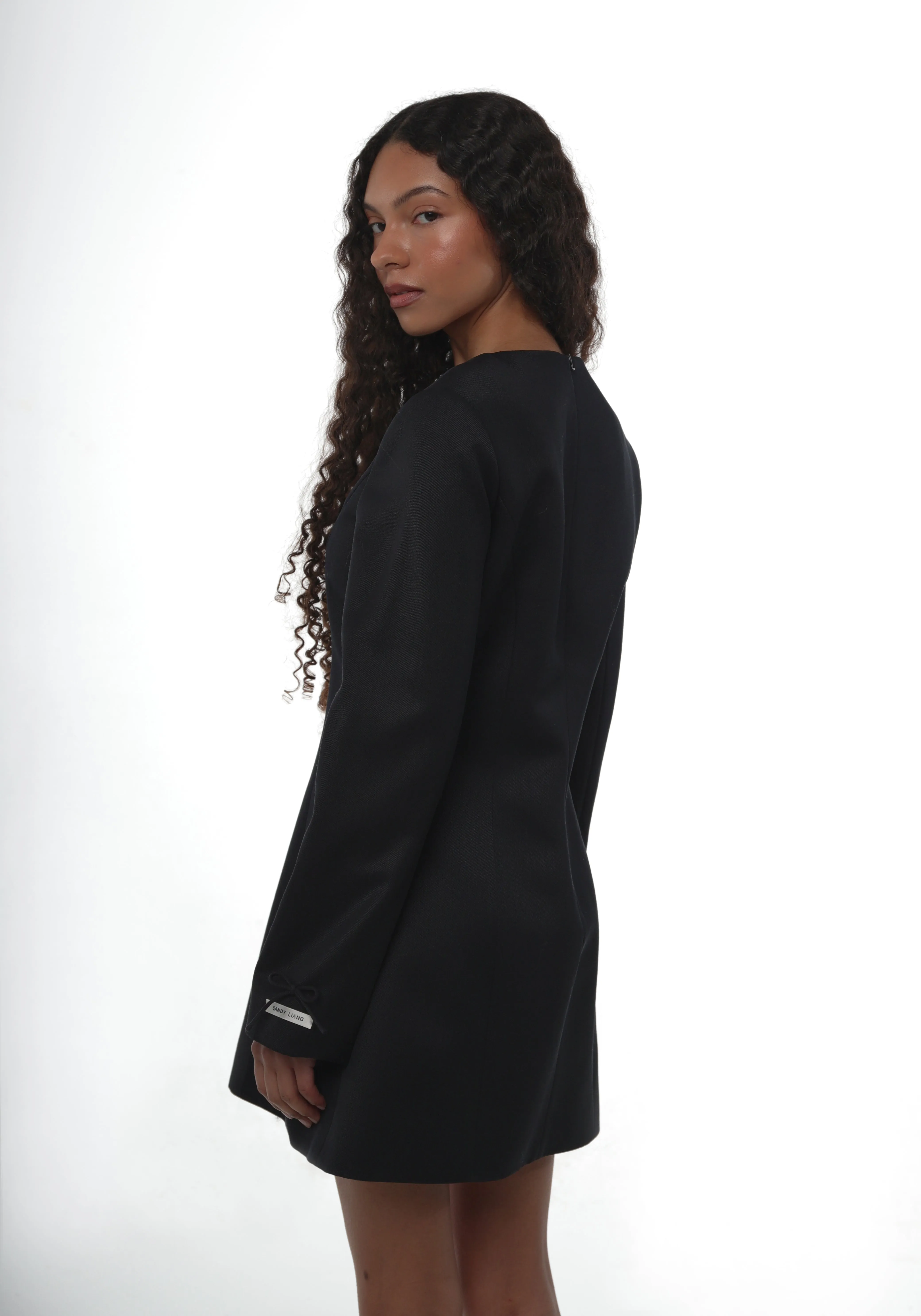 SWAN DRESS IN BLACK sold by Sandy Liang product image thumbnail 3