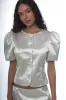 BONNY JACKET IN CHAMPAGNE SATIN sold by Sandy Liang