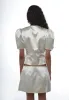 BONNY JACKET IN CHAMPAGNE SATIN sold by Sandy Liang