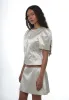 BONNY JACKET IN CHAMPAGNE SATIN sold by Sandy Liang
