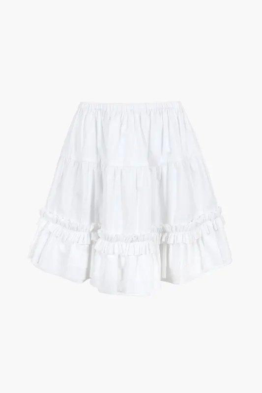 MILANESE SKIRT IN WHITE sold by Sandy Liang