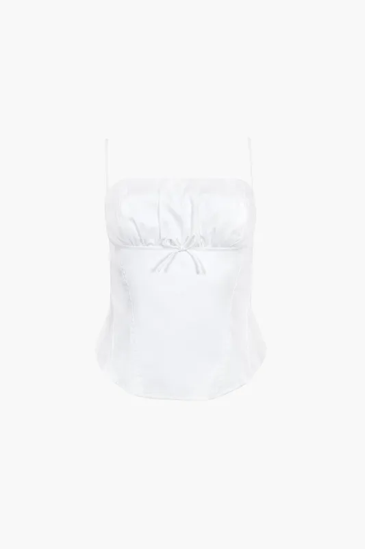 HOTARU TOP IN WHITE sold by Sandy Liang