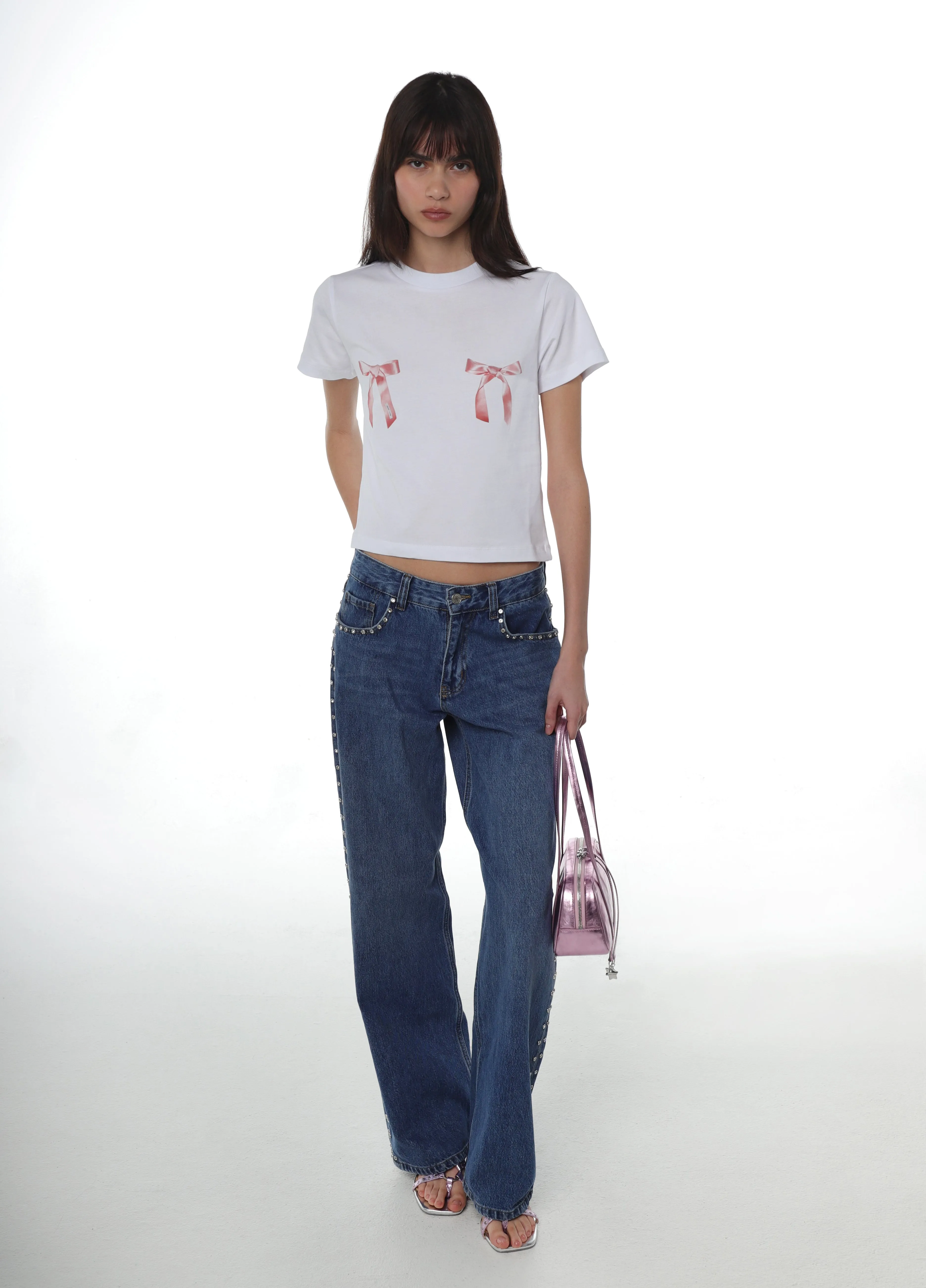 BOW AME TEE sold by Sandy Liang product image thumbnail 4