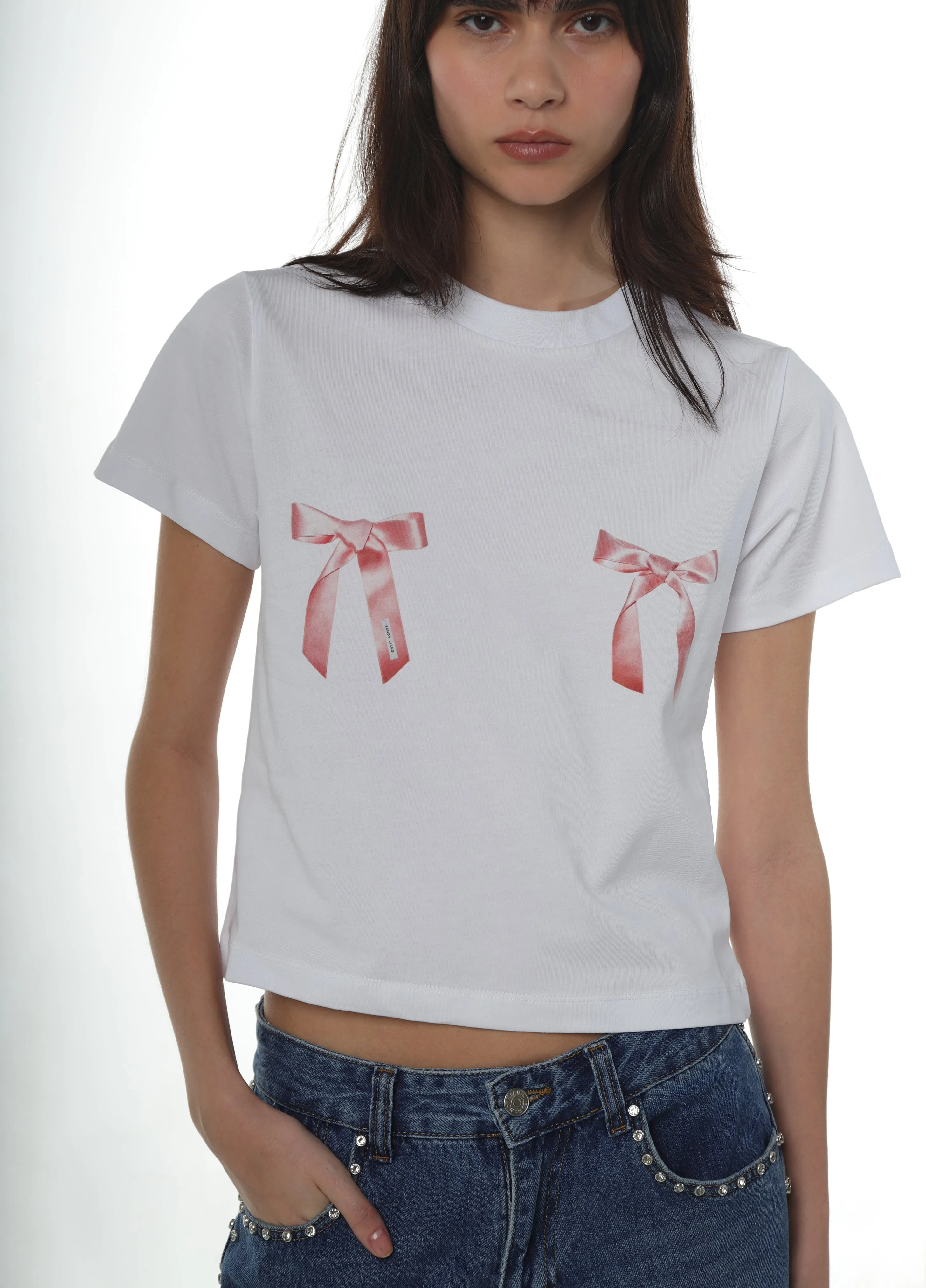 BOW AME TEE sold by Sandy Liang product image thumbnail 2