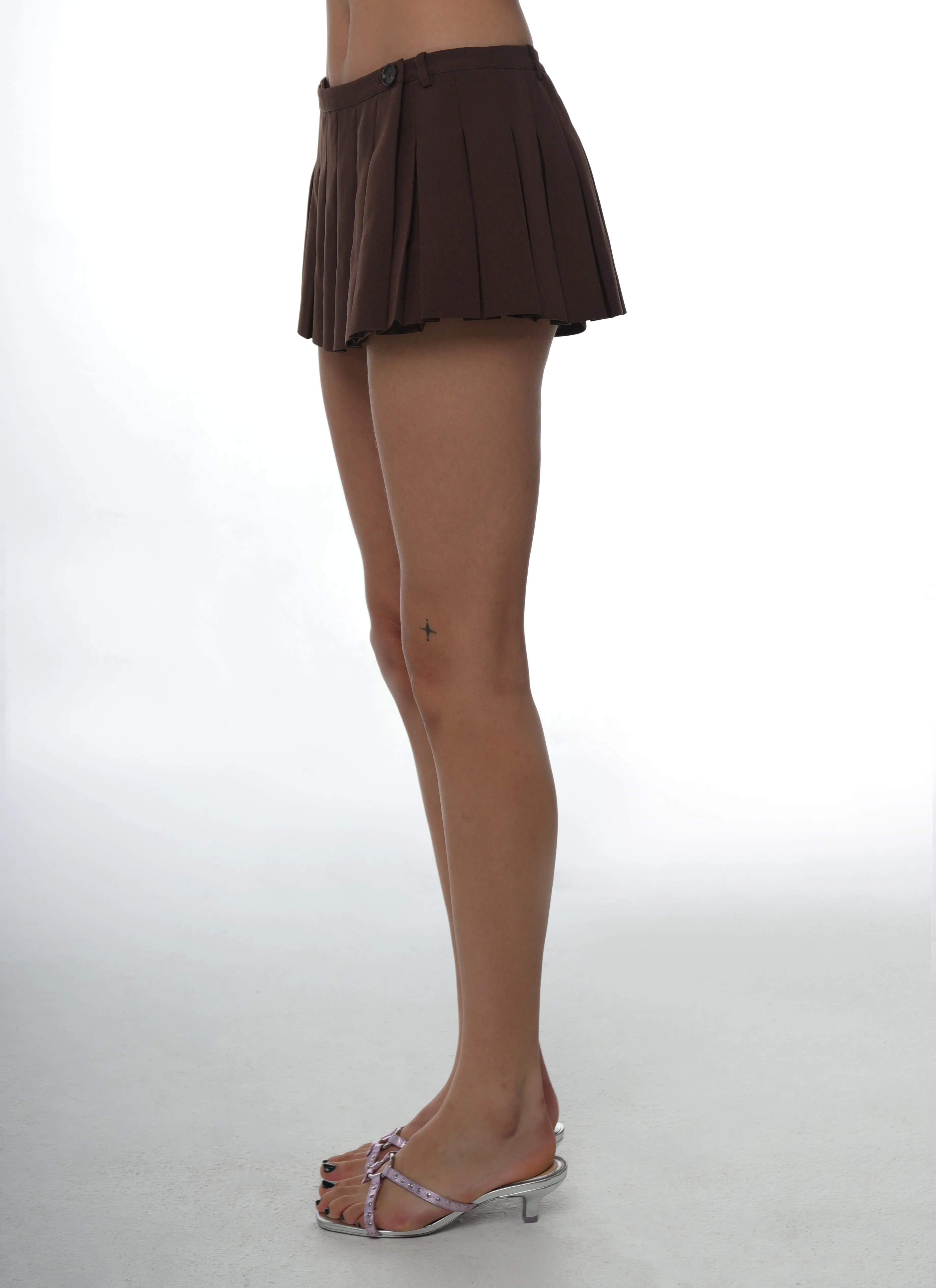 BUNNY SKORT IN DARK BROWN sold by Sandy Liang product image thumbnail 3