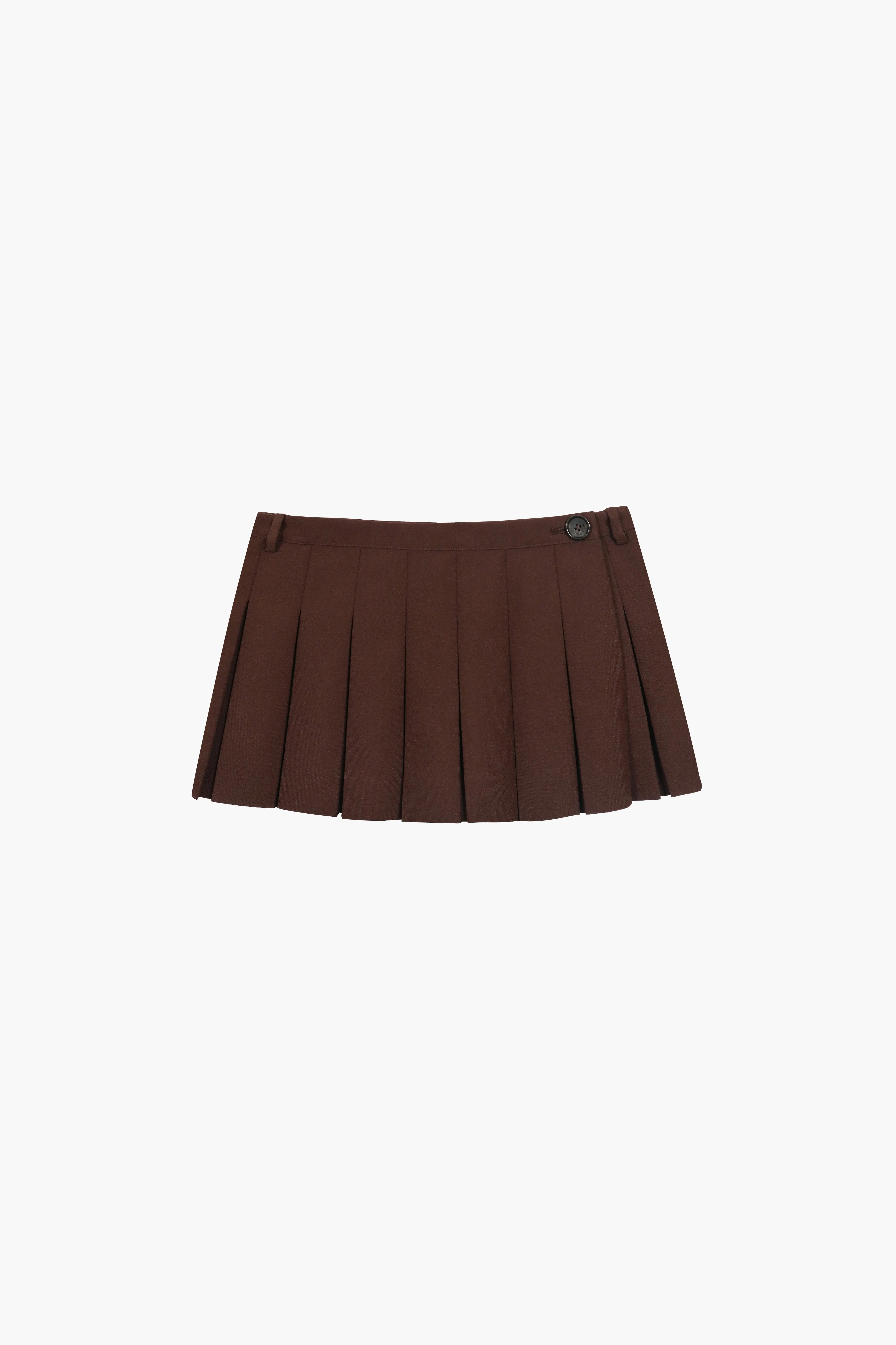 BUNNY SKORT IN DARK BROWN sold by Sandy Liang