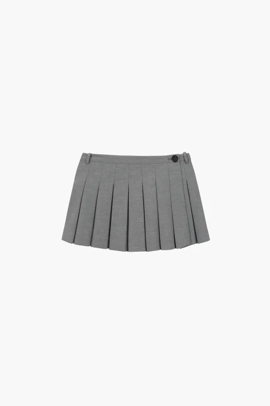 BUNNY SKORT IN HEATHER GREY sold by Sandy Liang
