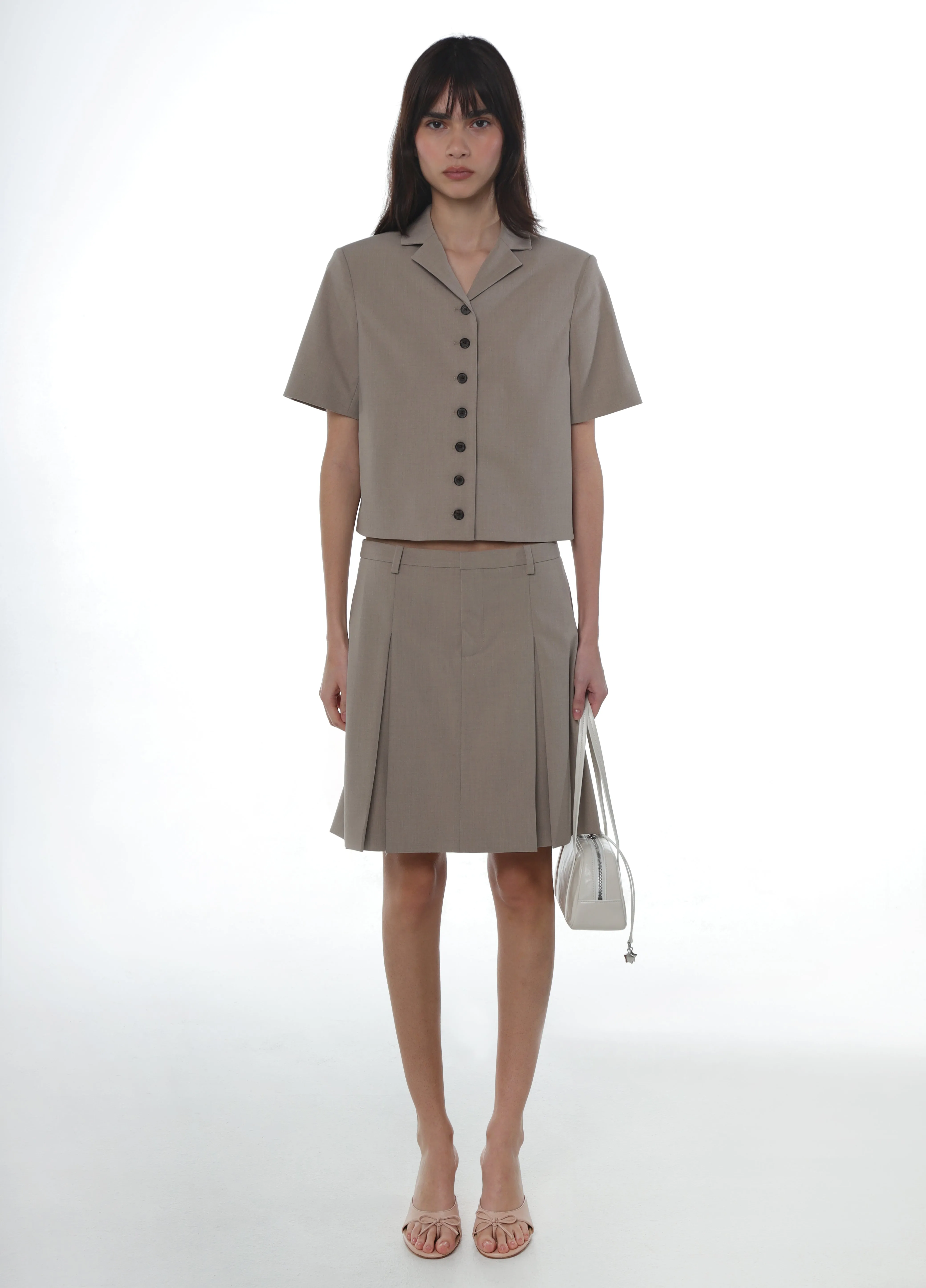 JEANNIE SKIRT IN TAUPE sold by Sandy Liang product image thumbnail 2