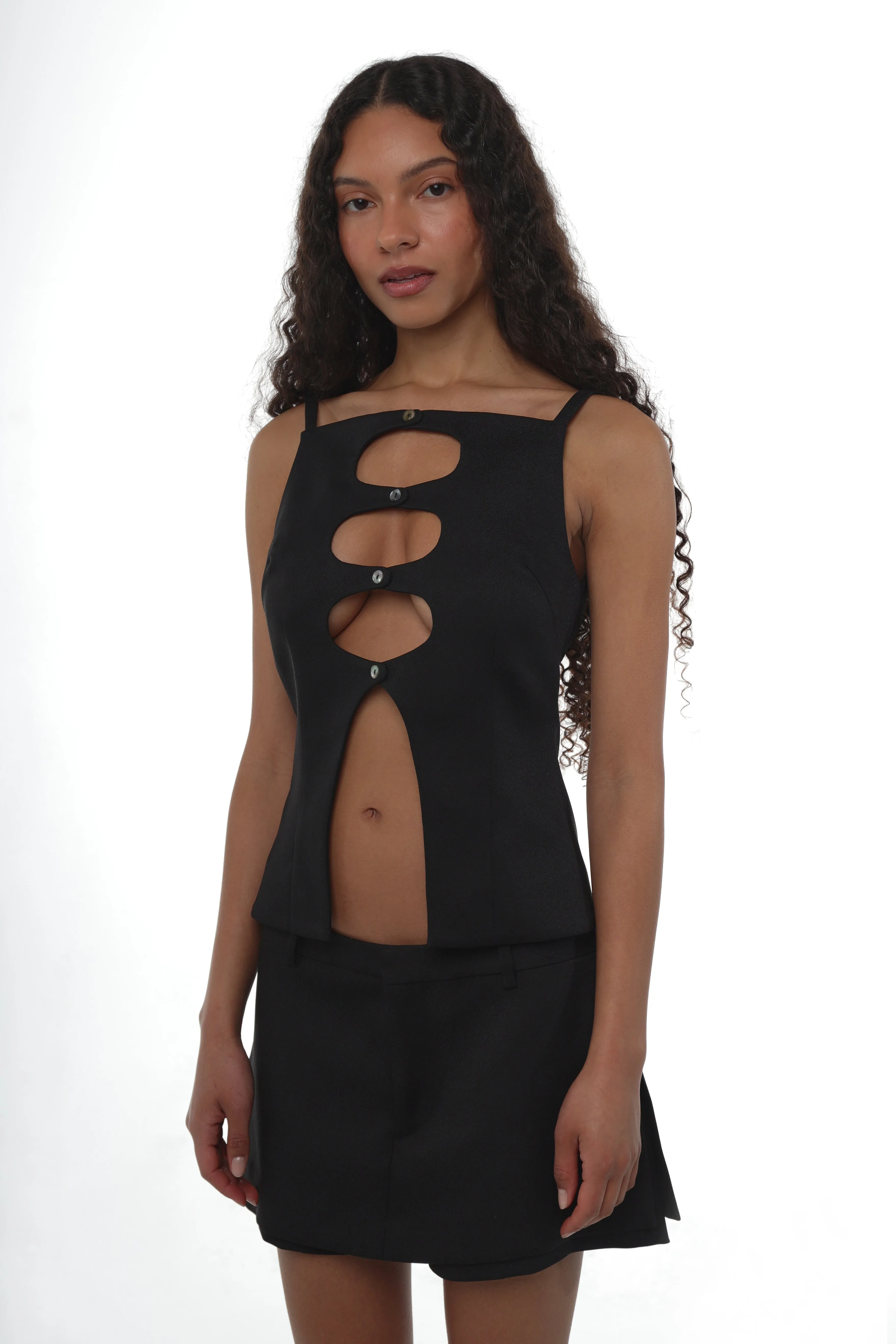 SAGUARO TOP IN BLACK sold by Sandy Liang product image thumbnail 3