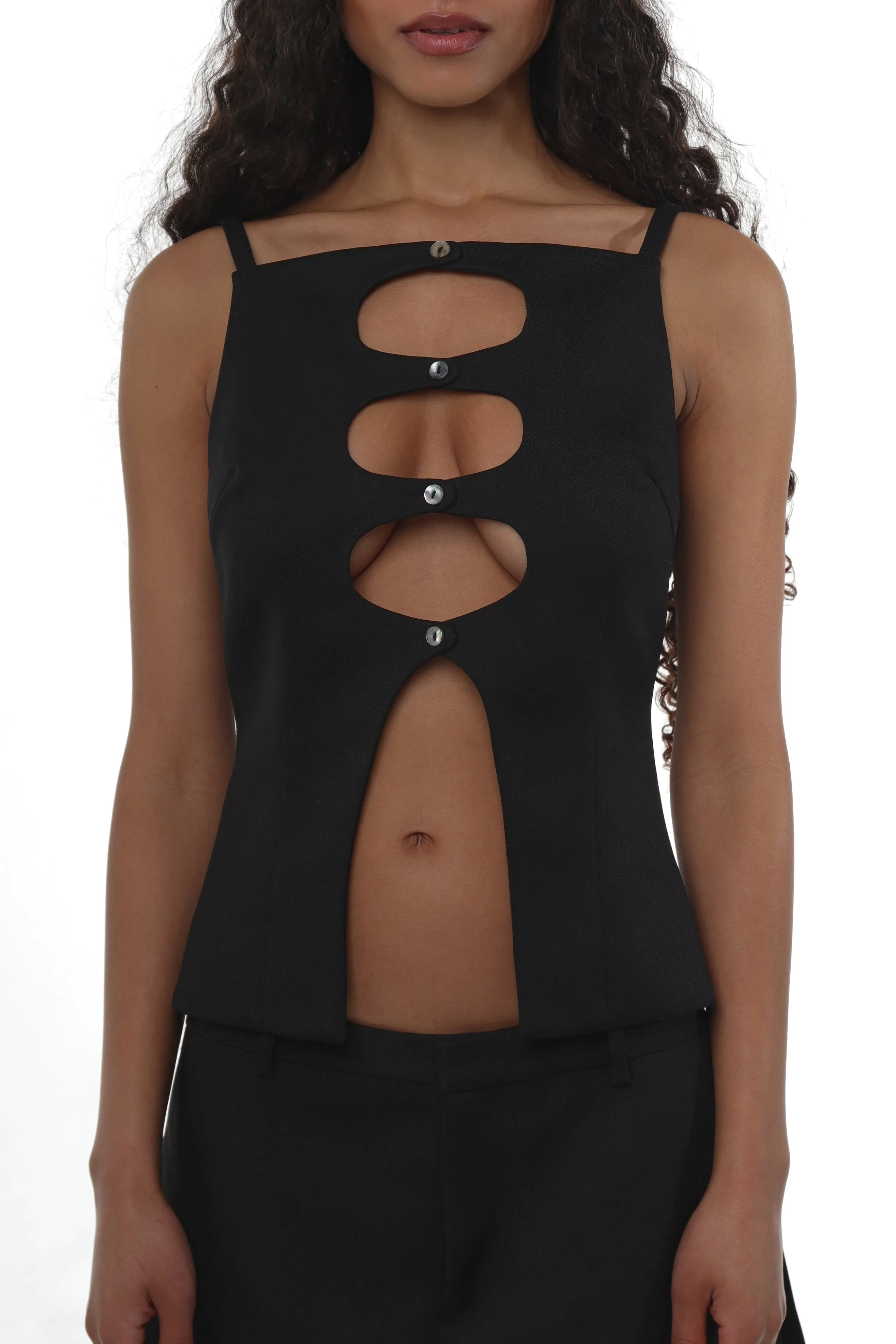 SAGUARO TOP IN BLACK sold by Sandy Liang product image thumbnail 4