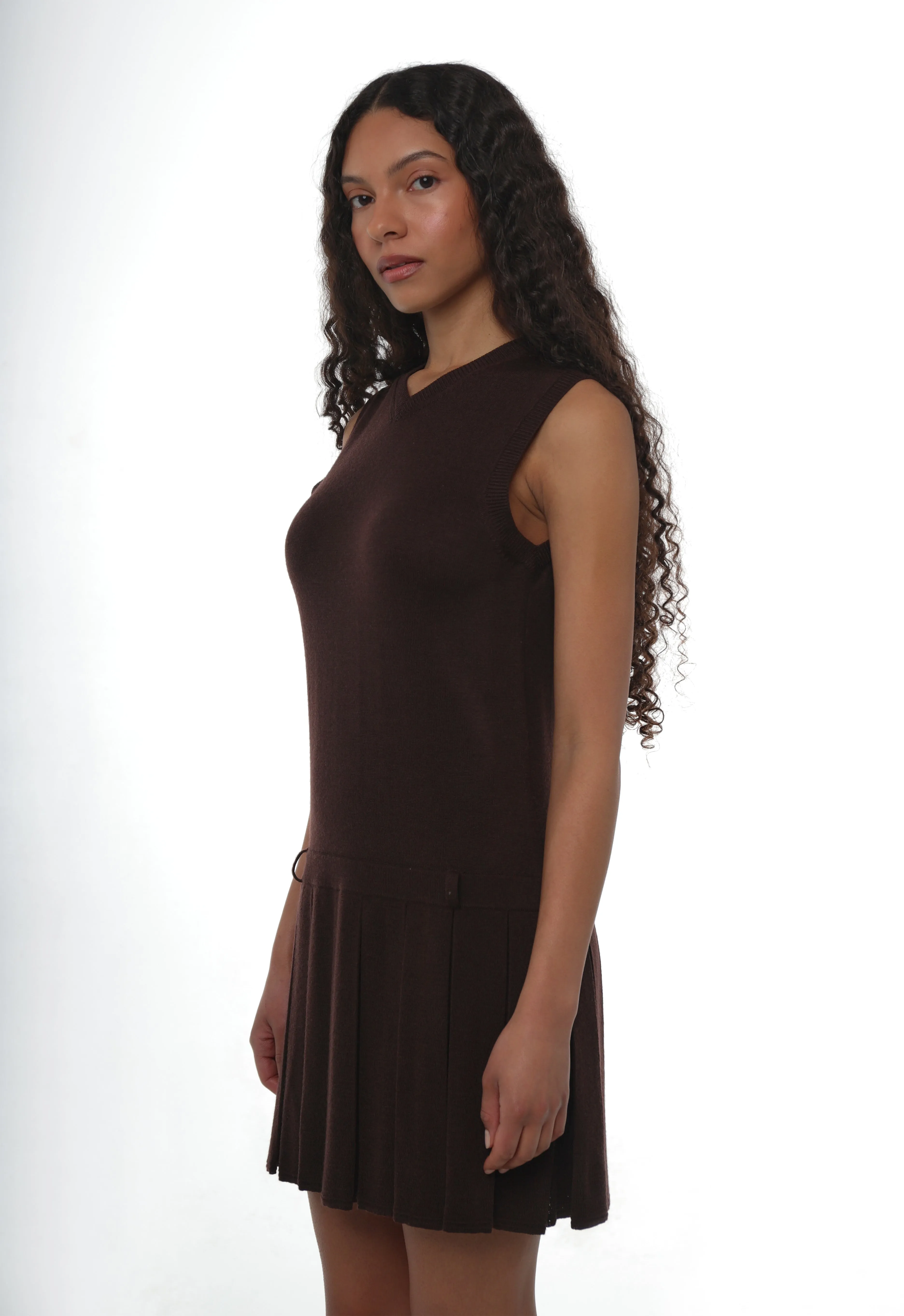 MILLIE DRESS IN BROWN sold by Sandy Liang product image thumbnail 2