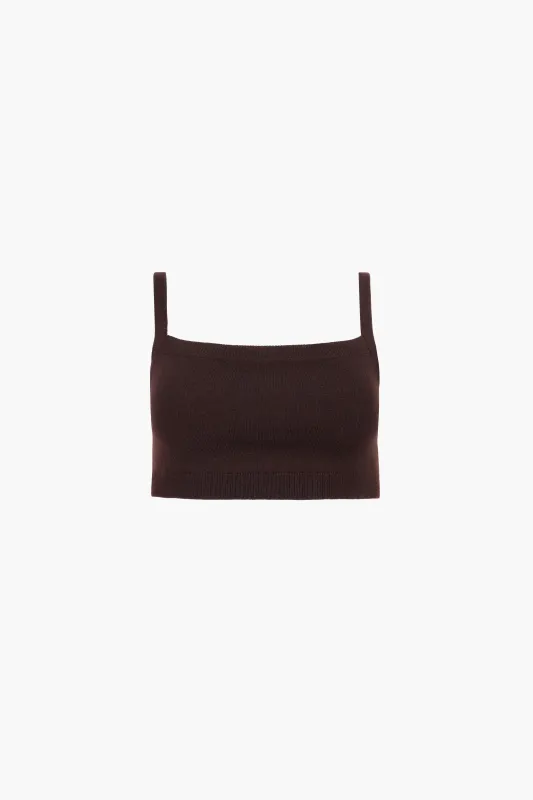 JEEP BRALETTE IN BROWN sold by Sandy Liang