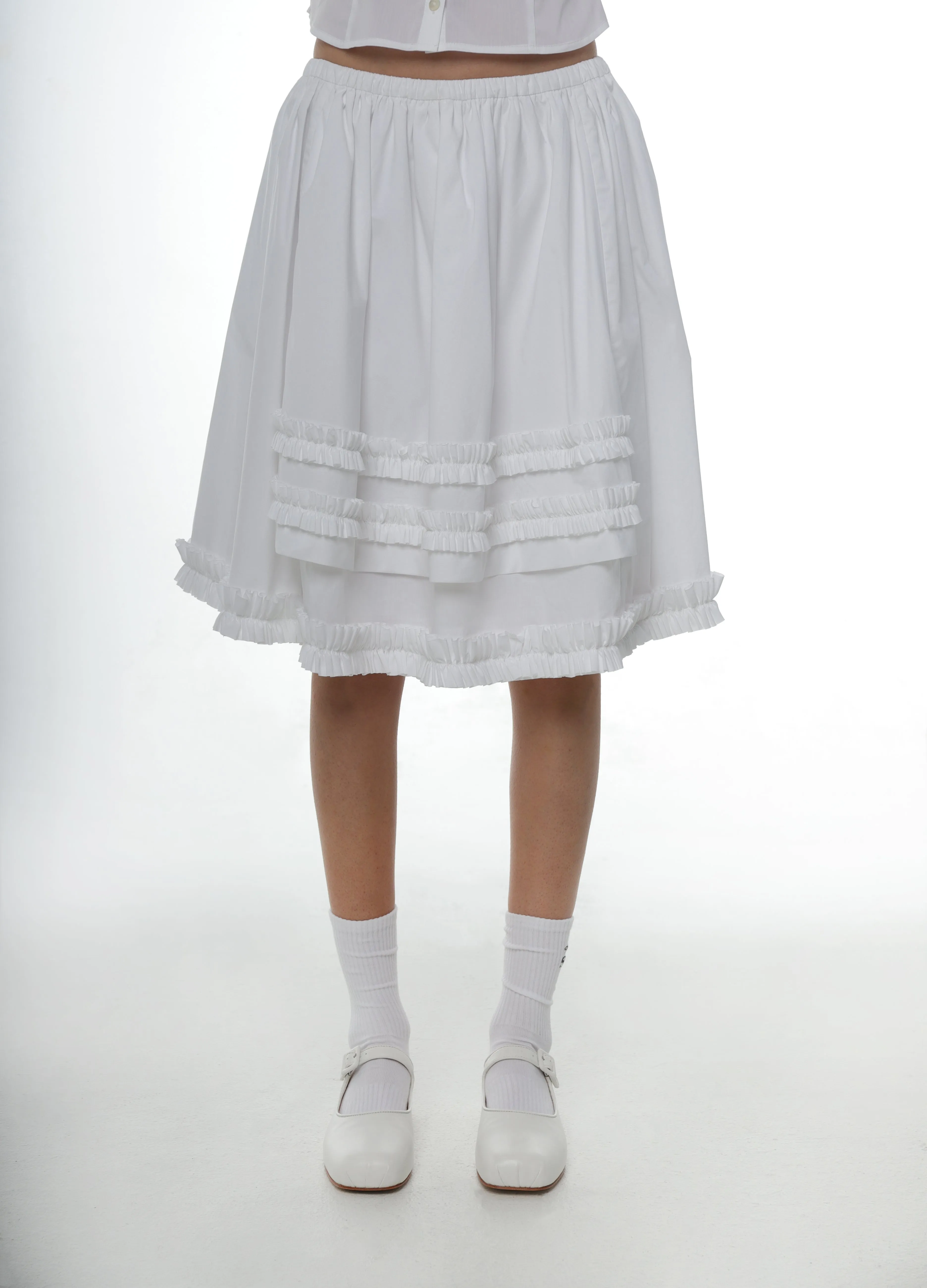 HENRI SKIRT IN WHITE sold by Sandy Liang product image thumbnail 3