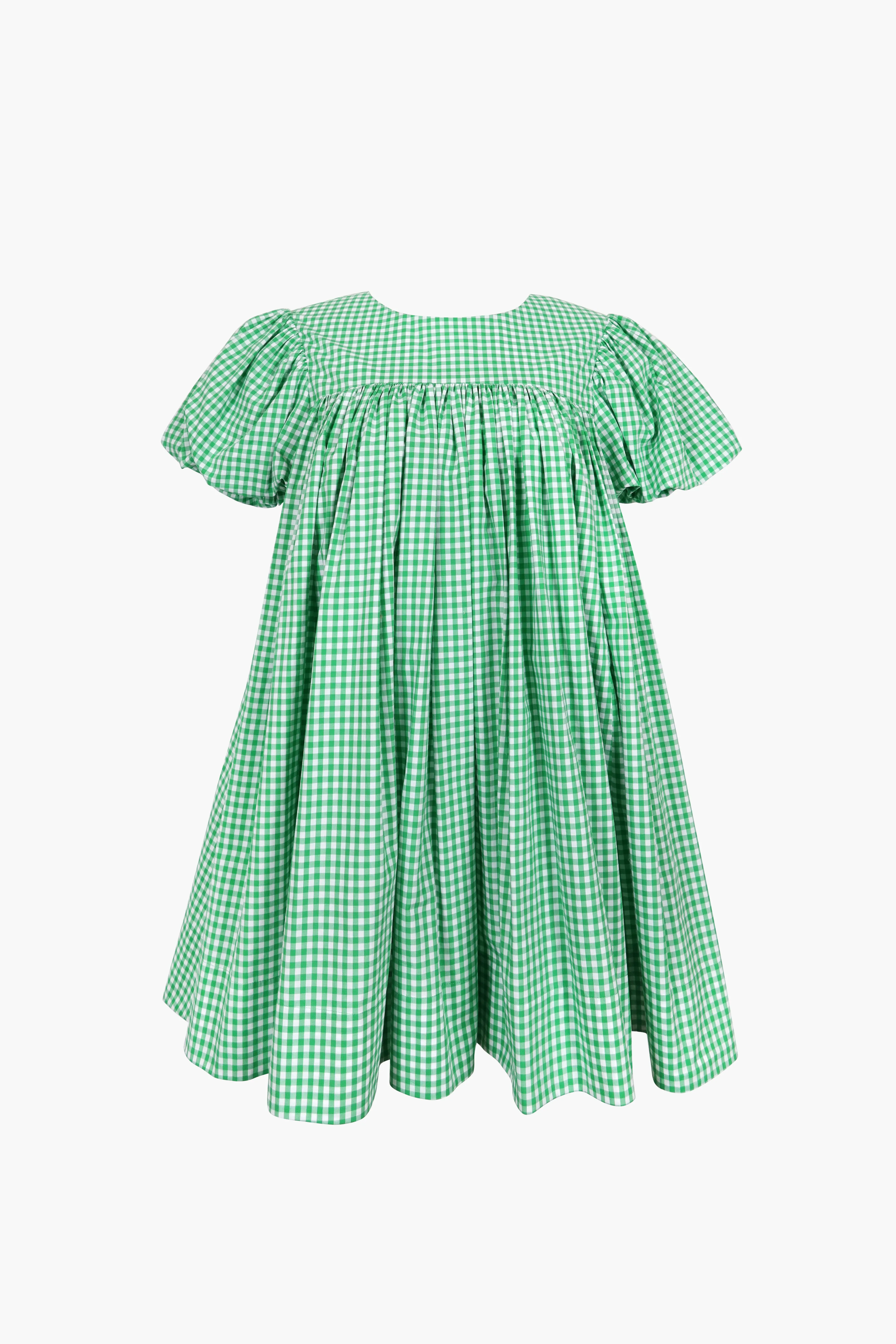 MIYO DRESS IN GREEN GINGHAM sold by Sandy Liang