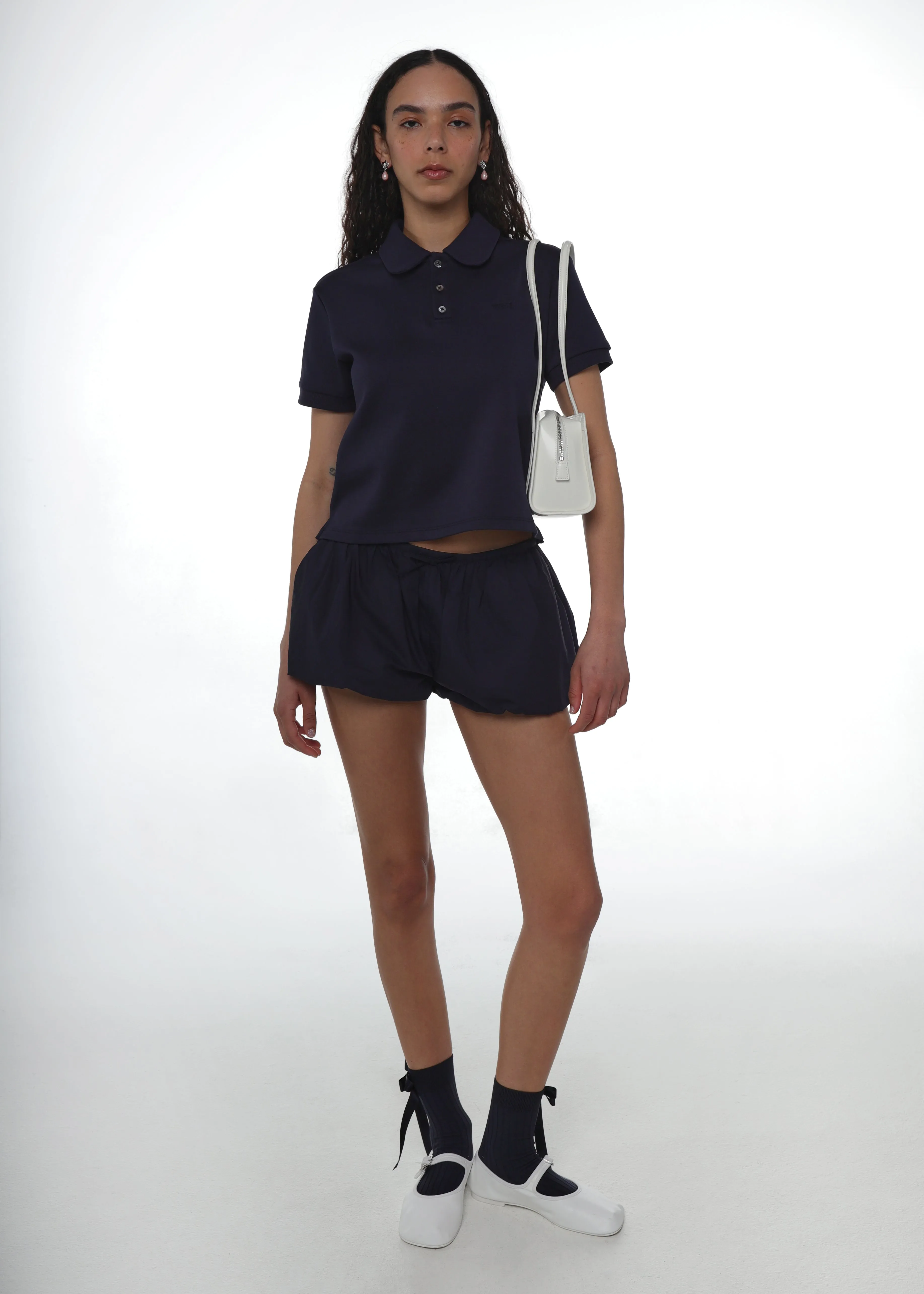 KAYO SHORTS IN NAVY sold by Sandy Liang product image thumbnail 4