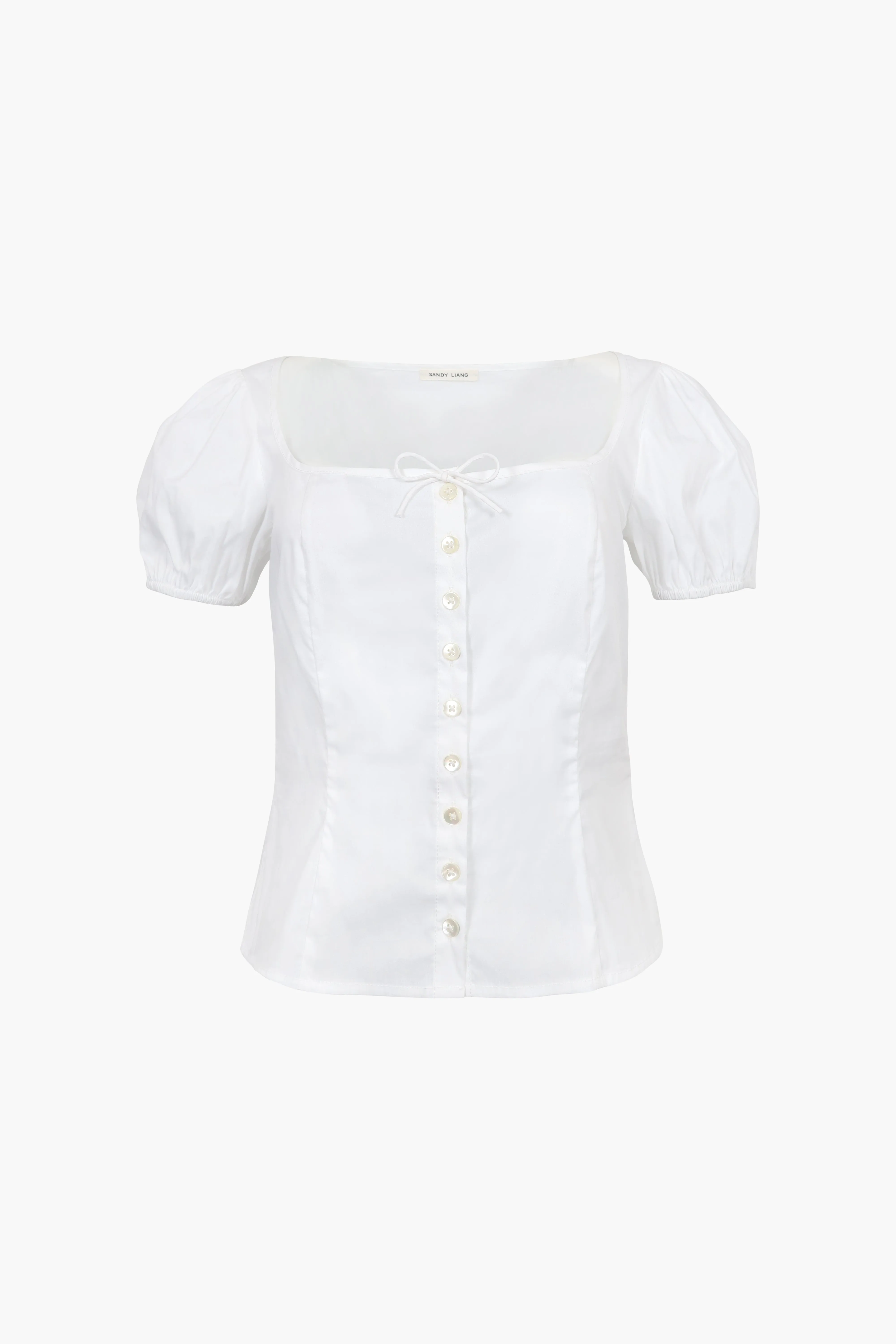 WALNUT TOP IN WHITE sold by Sandy Liang