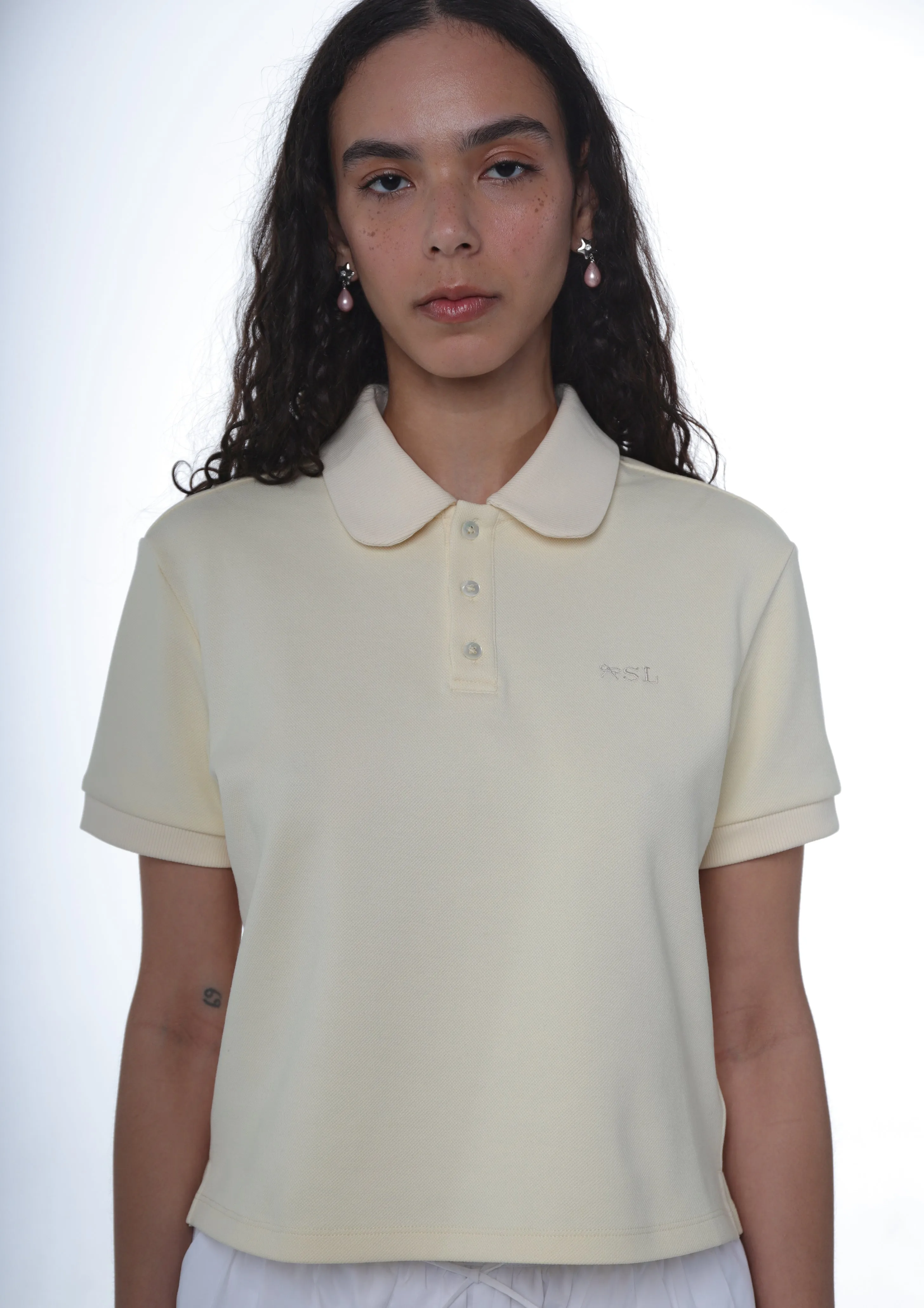 LOUISE POLO IN BUTTER sold by Sandy Liang product image thumbnail 2