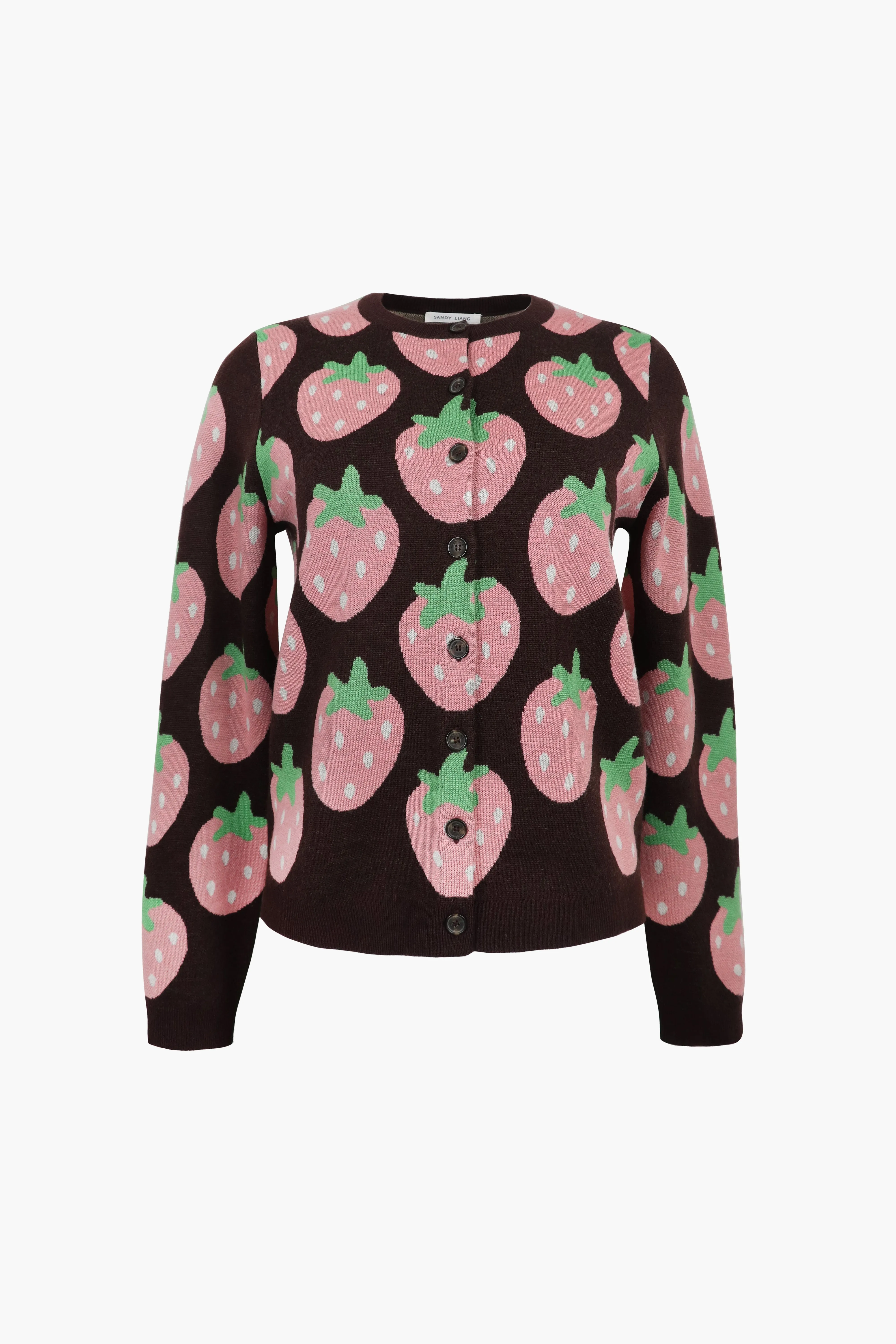 EDDIE CARDIGAN IN STRAWBERRY sold by Sandy Liang