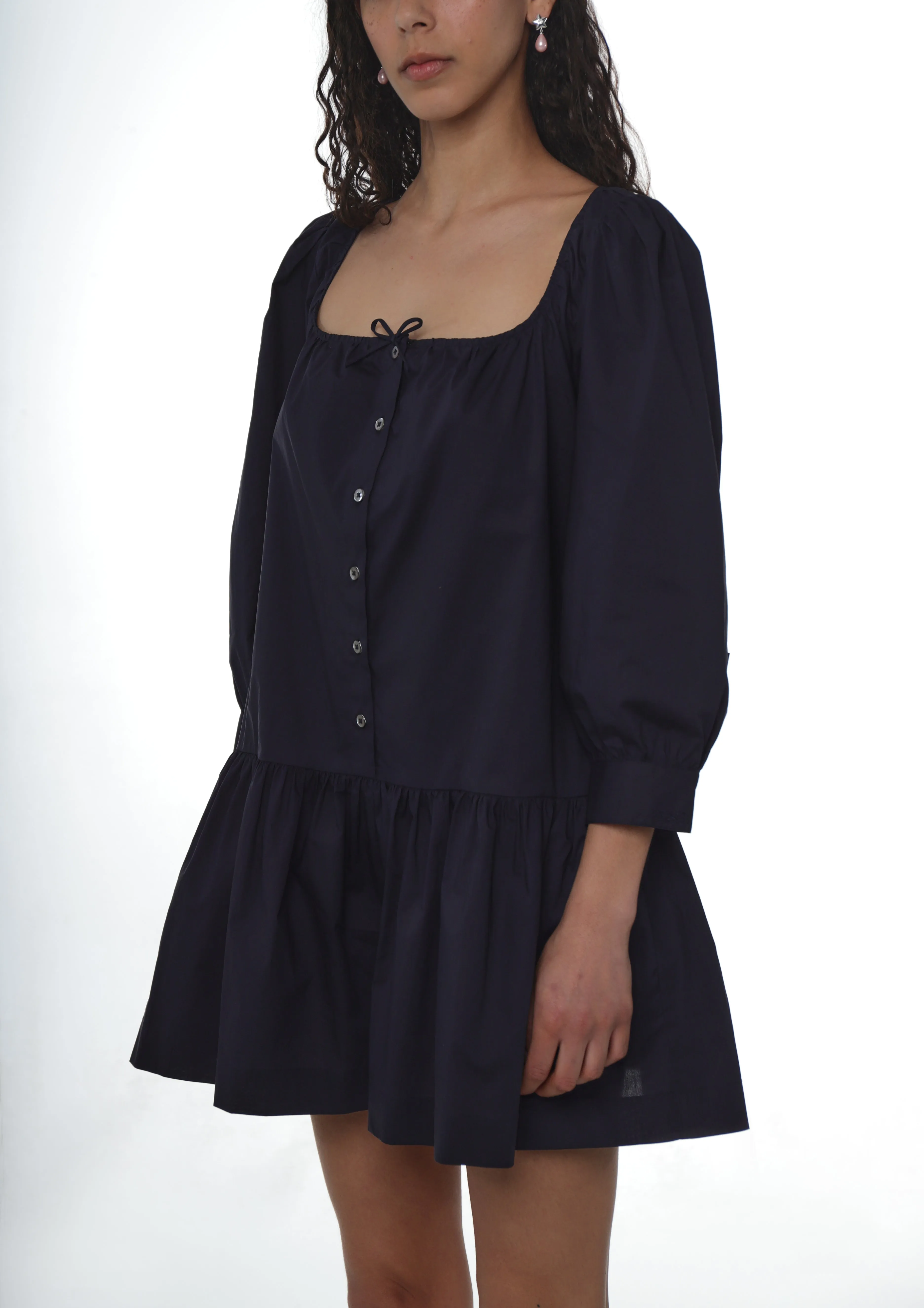 DELIA DRESS IN NAVY sold by Sandy Liang product image thumbnail 4
