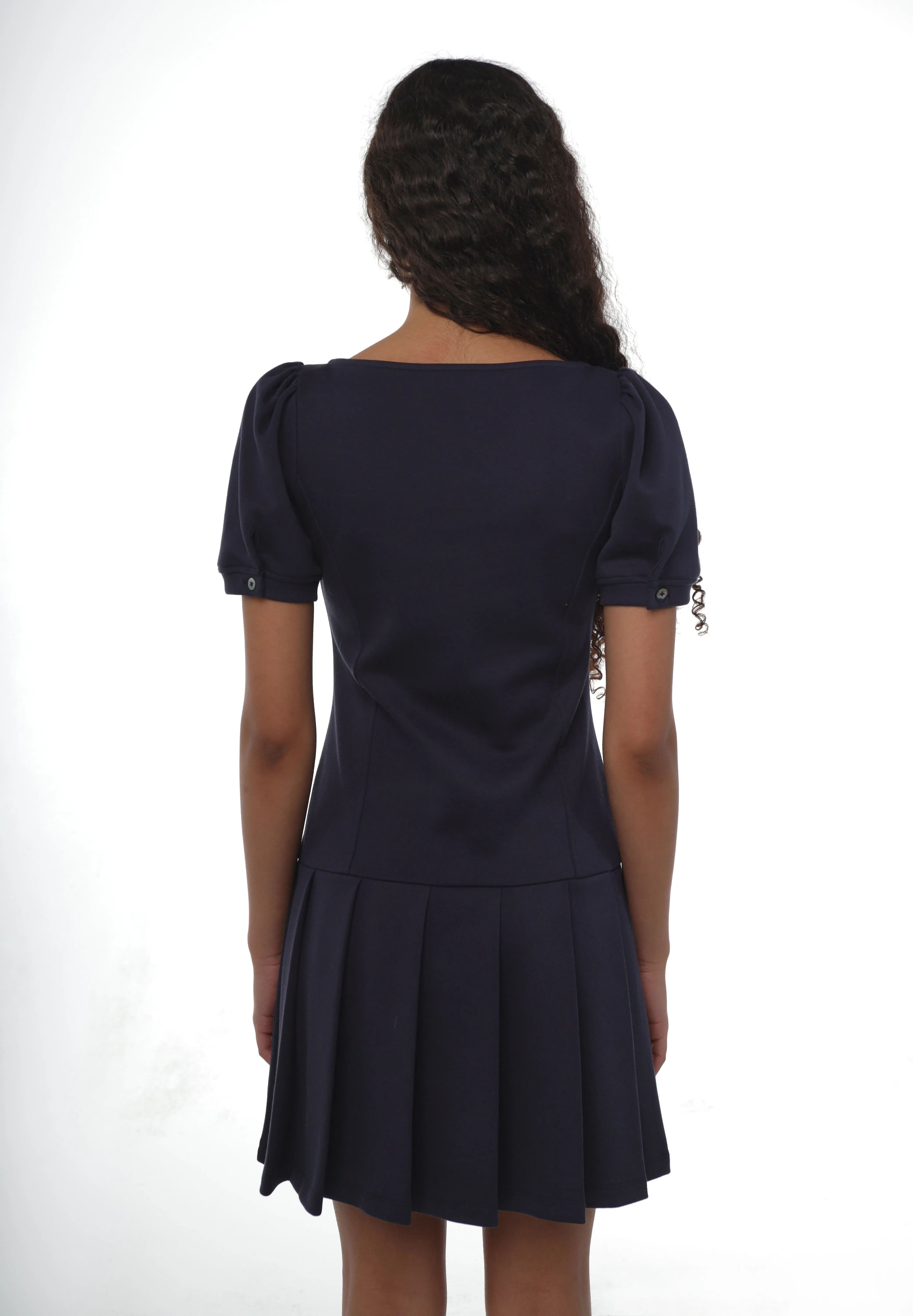 CAMDEN DRESS IN NAVY sold by Sandy Liang product image thumbnail 3