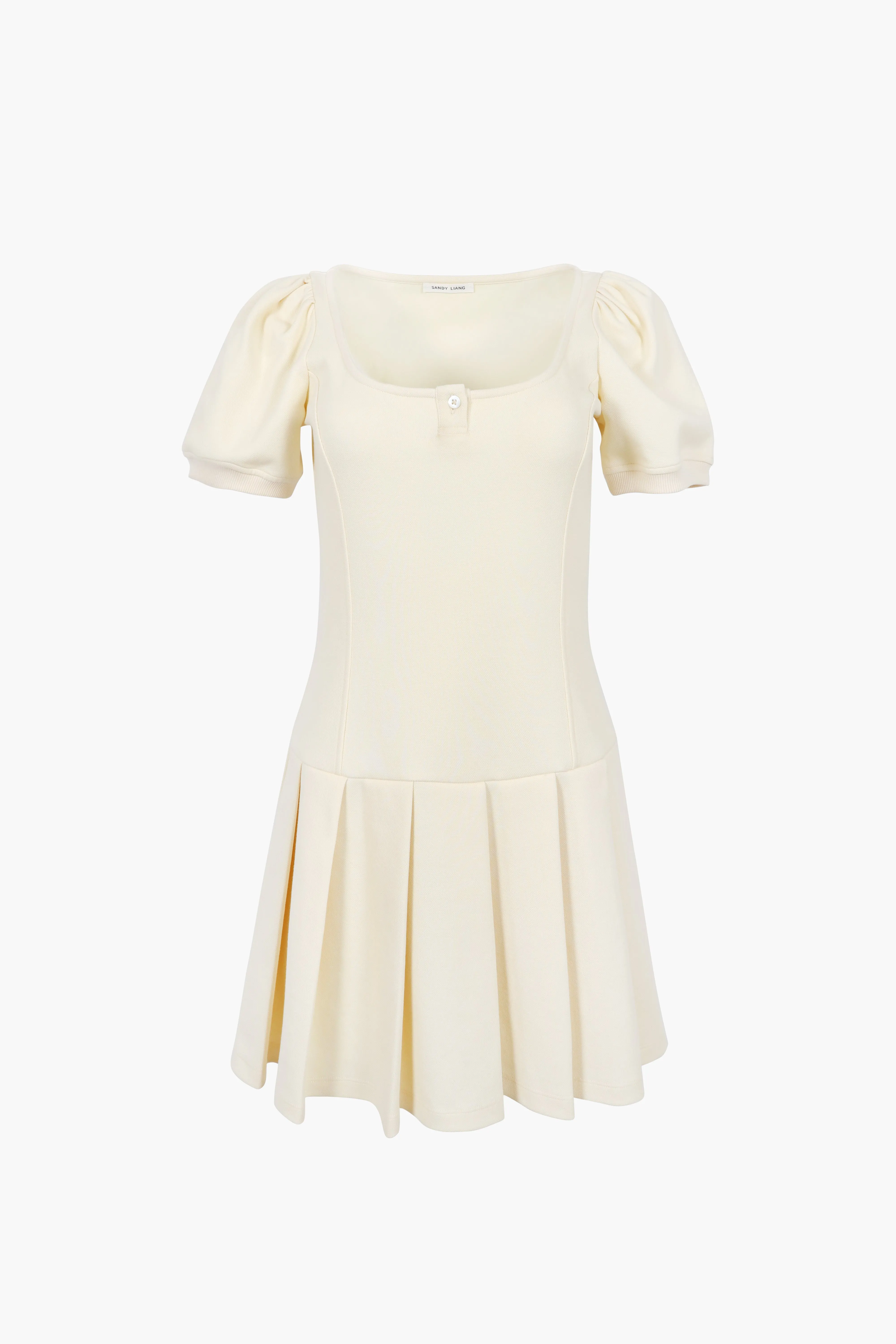 CAMDEN DRESS IN BUTTER sold by Sandy Liang