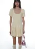 CAMDEN DRESS IN BUTTER sold by Sandy Liang