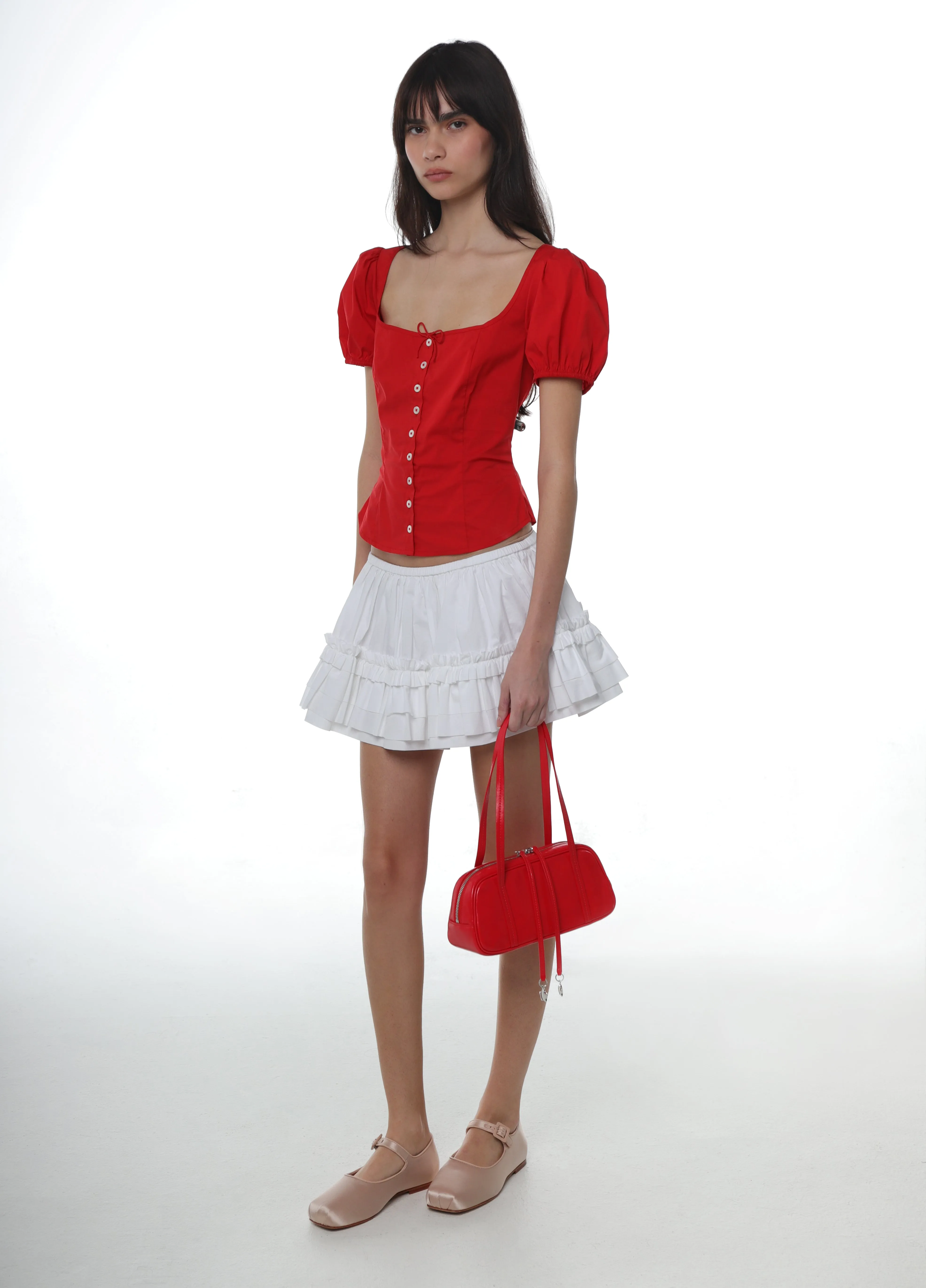 COLI SKORT IN WHITE sold by Sandy Liang product image thumbnail 2