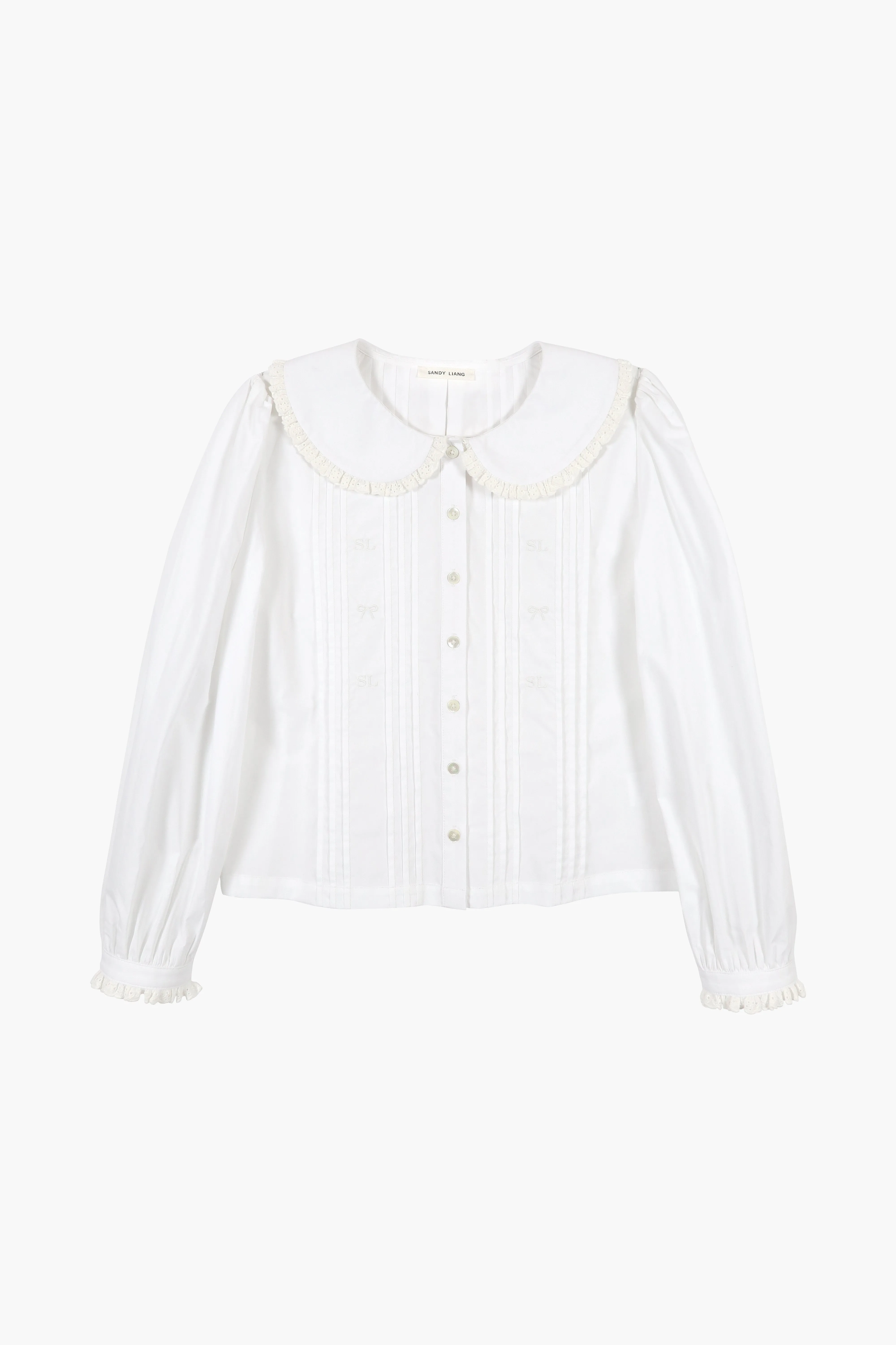 CRAYON SHIRT IN WHITE sold by Sandy Liang